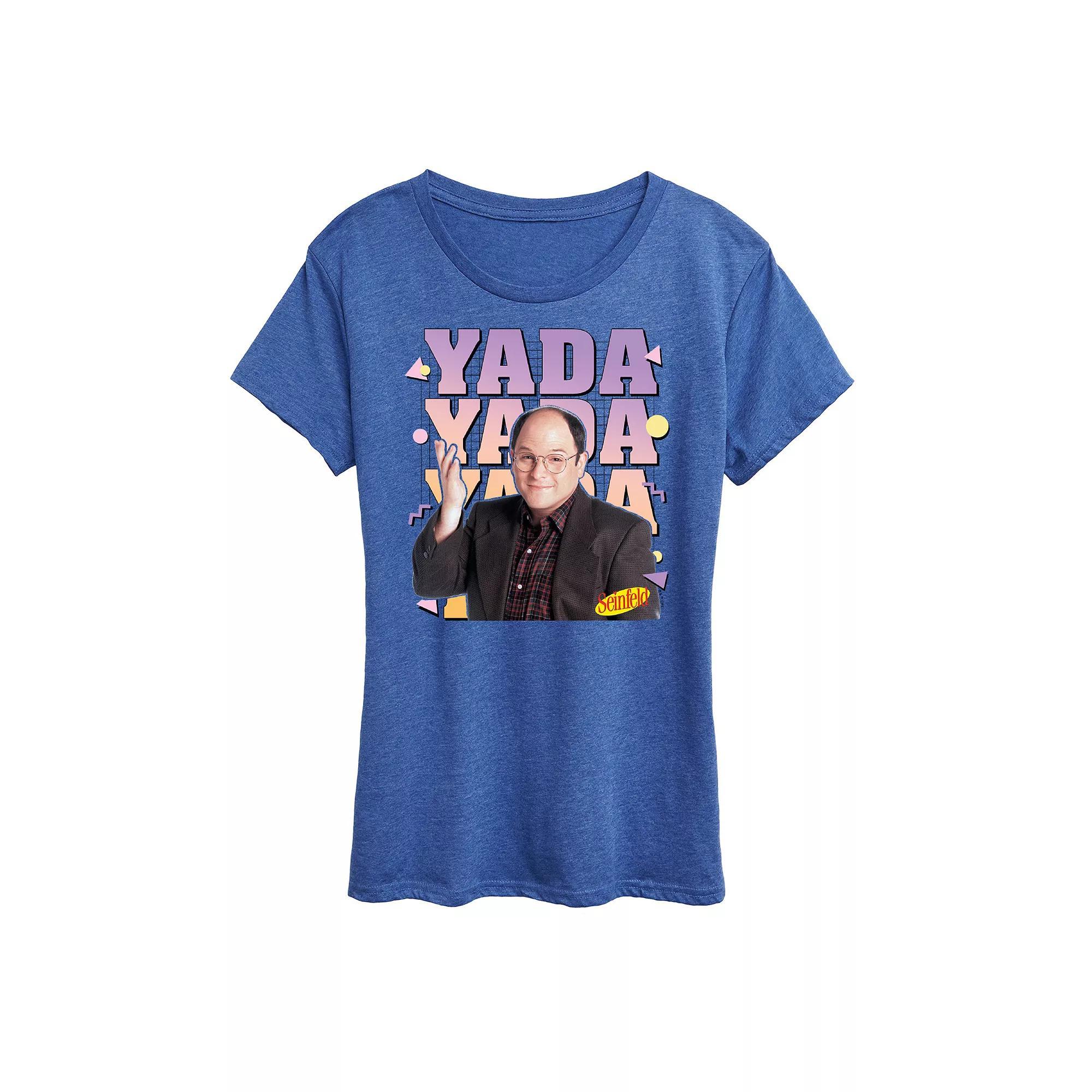 Womens Seinfeld Yada Yada Graphic Tee Grey Green Product Image
