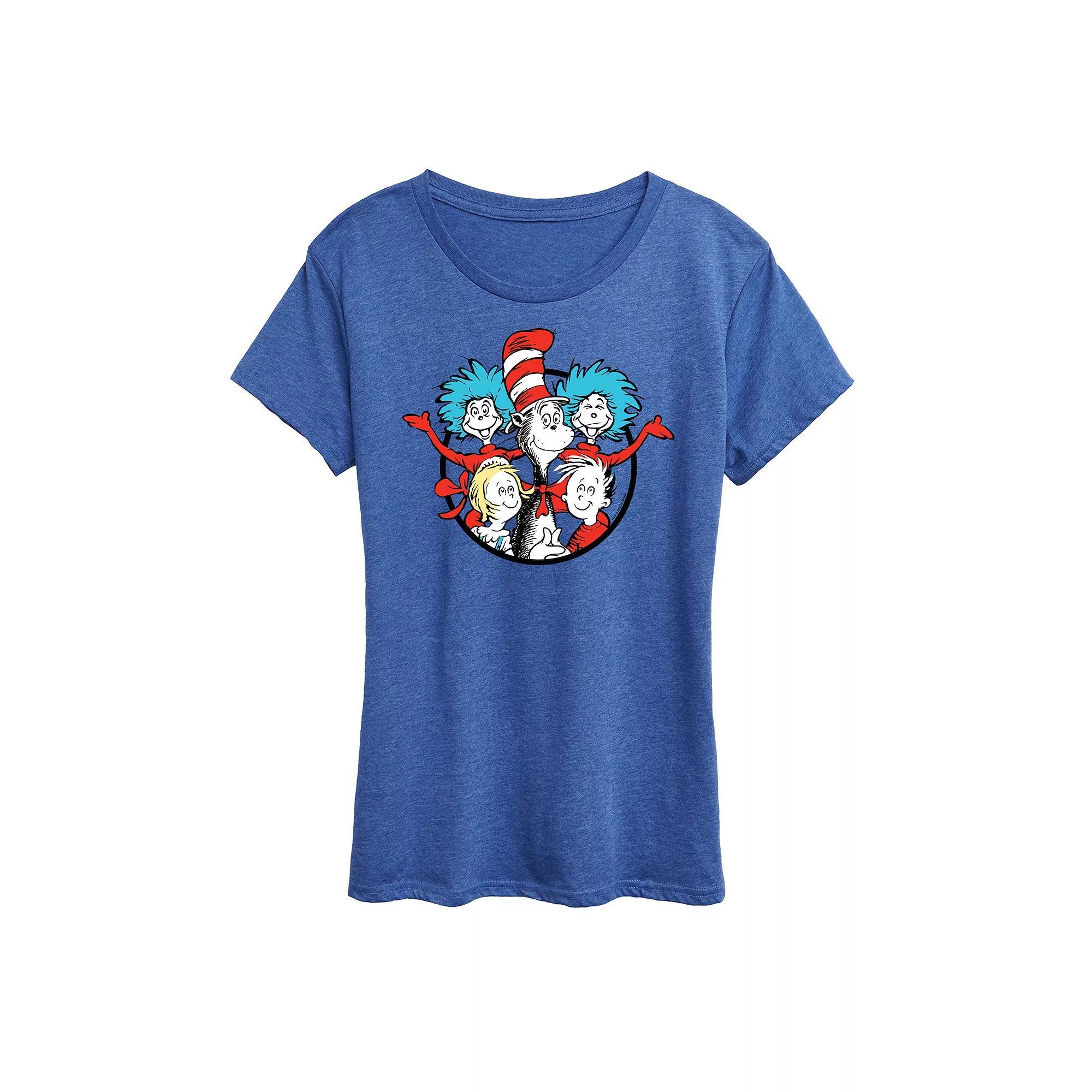 Womens Peanuts Schroeder Americana Graphic Tee Grey Royal Blue Product Image