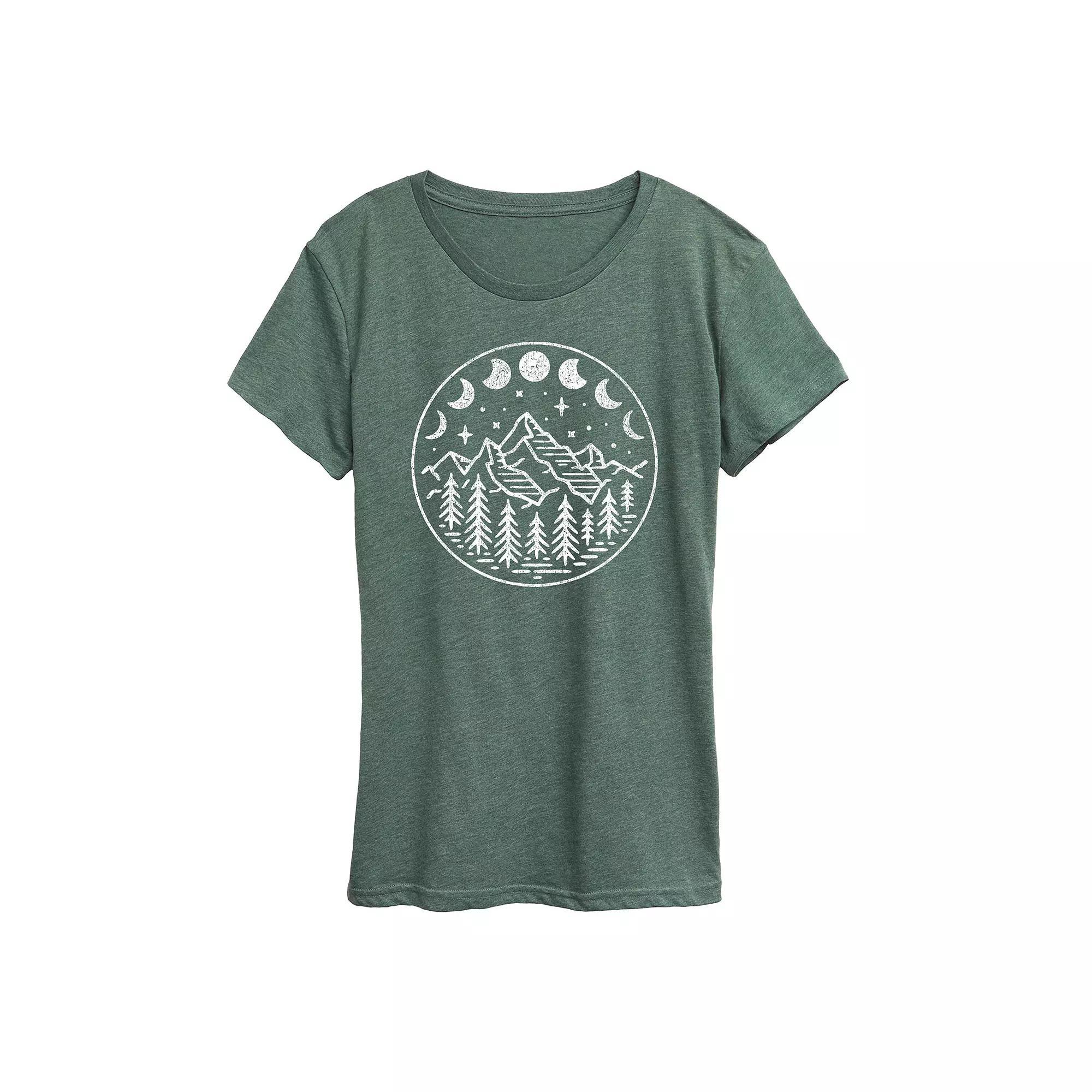 Womens Cat Outlines Graphic Tee Grey Dark Red Product Image