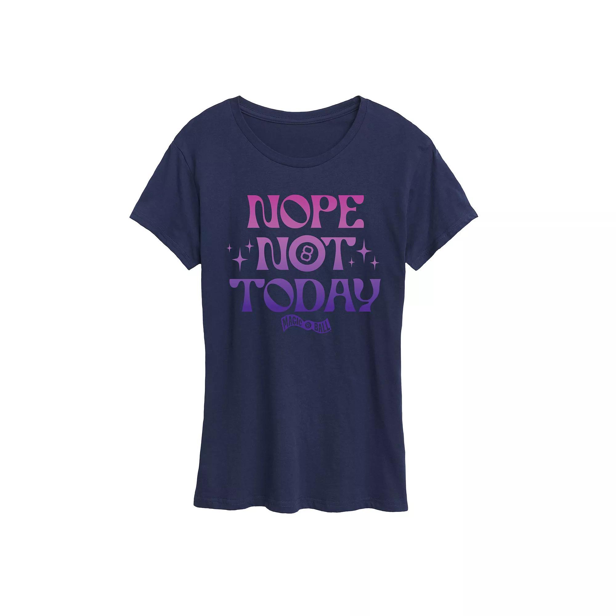 Womens Magic 8 Ball Nope Not Today Graphic Tee Product Image