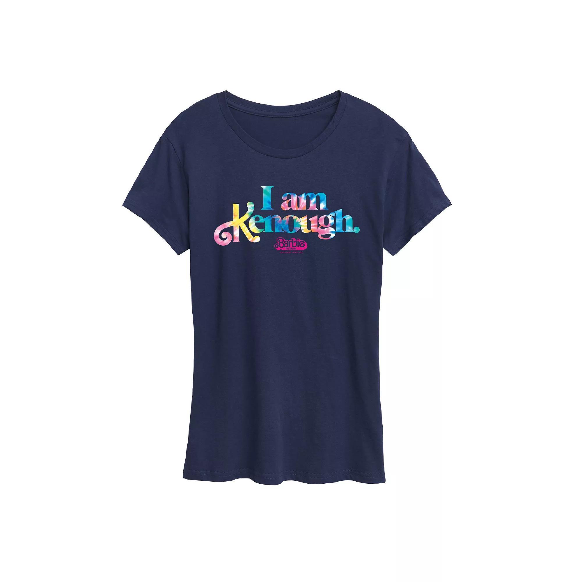 Womens Barbie Logo Holiday Lights Graphic Tee, Girls Blue Product Image