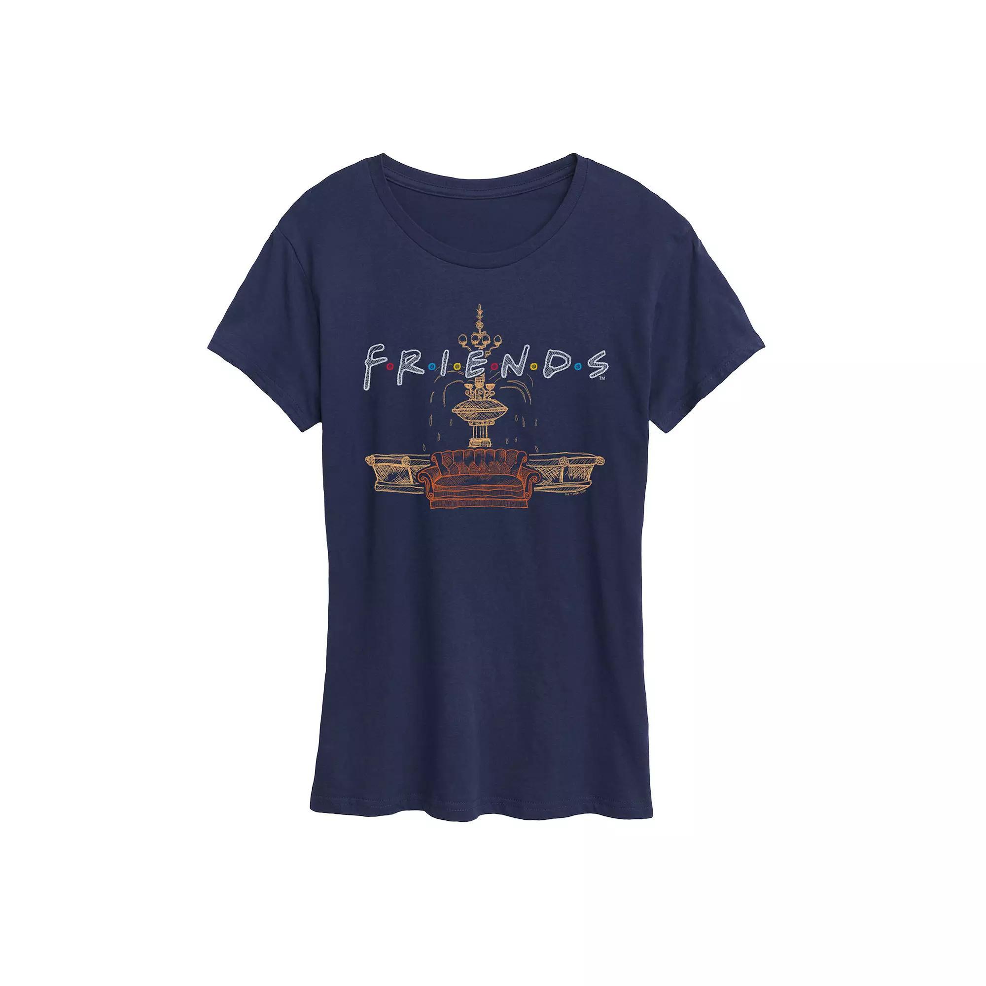 Womens Lotus Flower Outline Graphic Tee Heather Grey Product Image