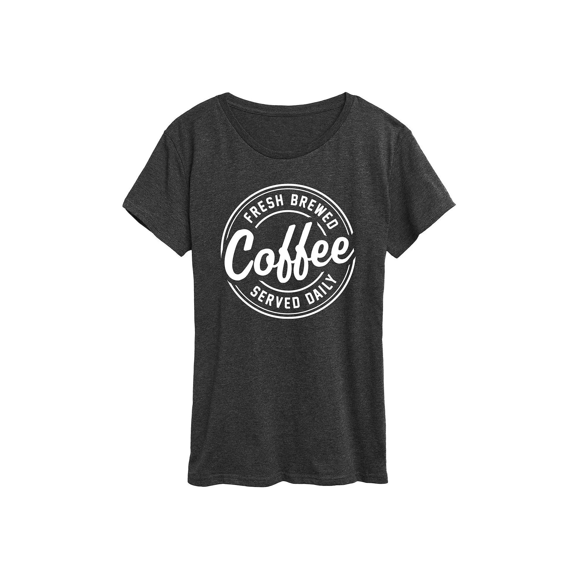 Womens Coffee Sign Graphic Tee, Girls Heather Grey Product Image