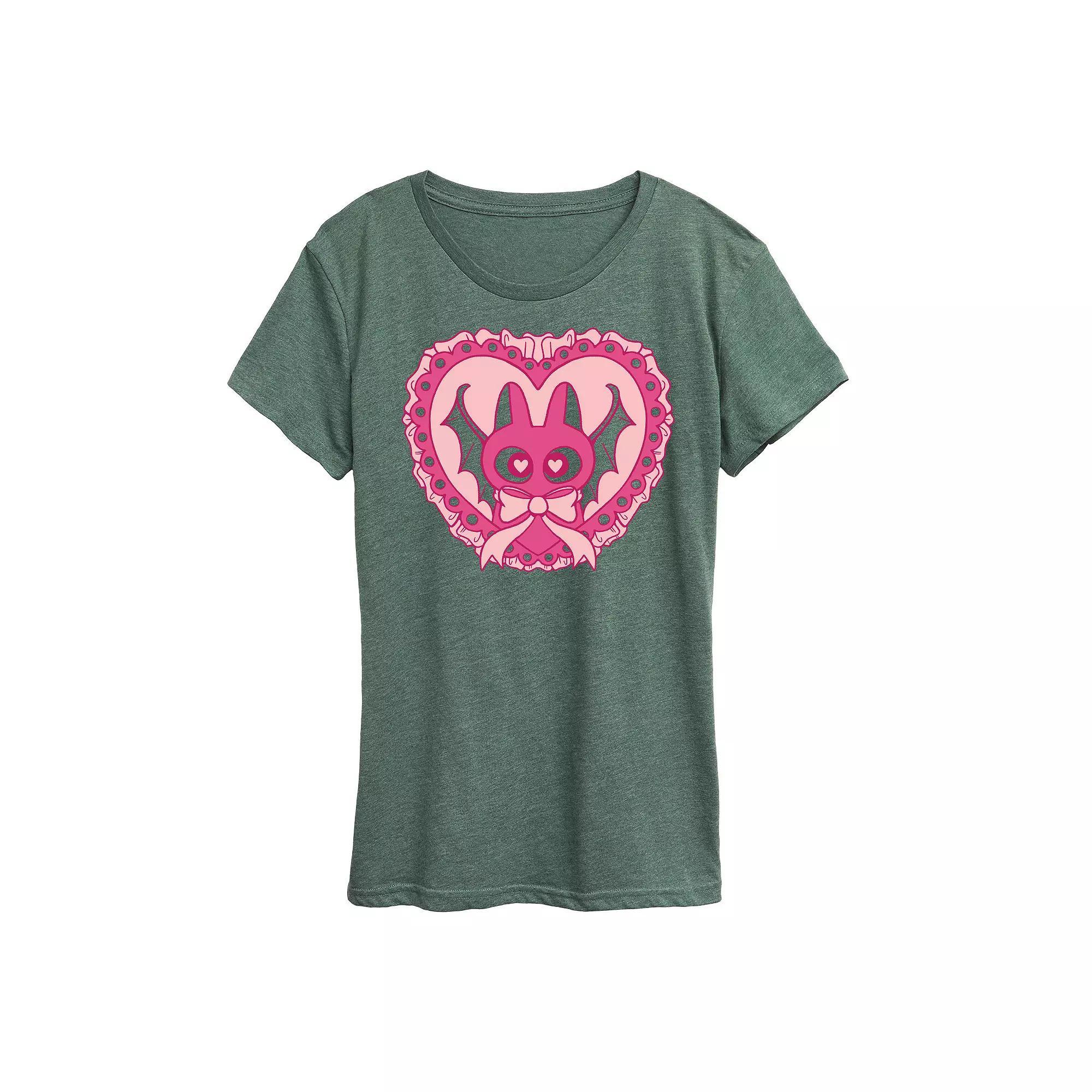 Womens Bat Cat Coquette Graphic Tee Blue Product Image