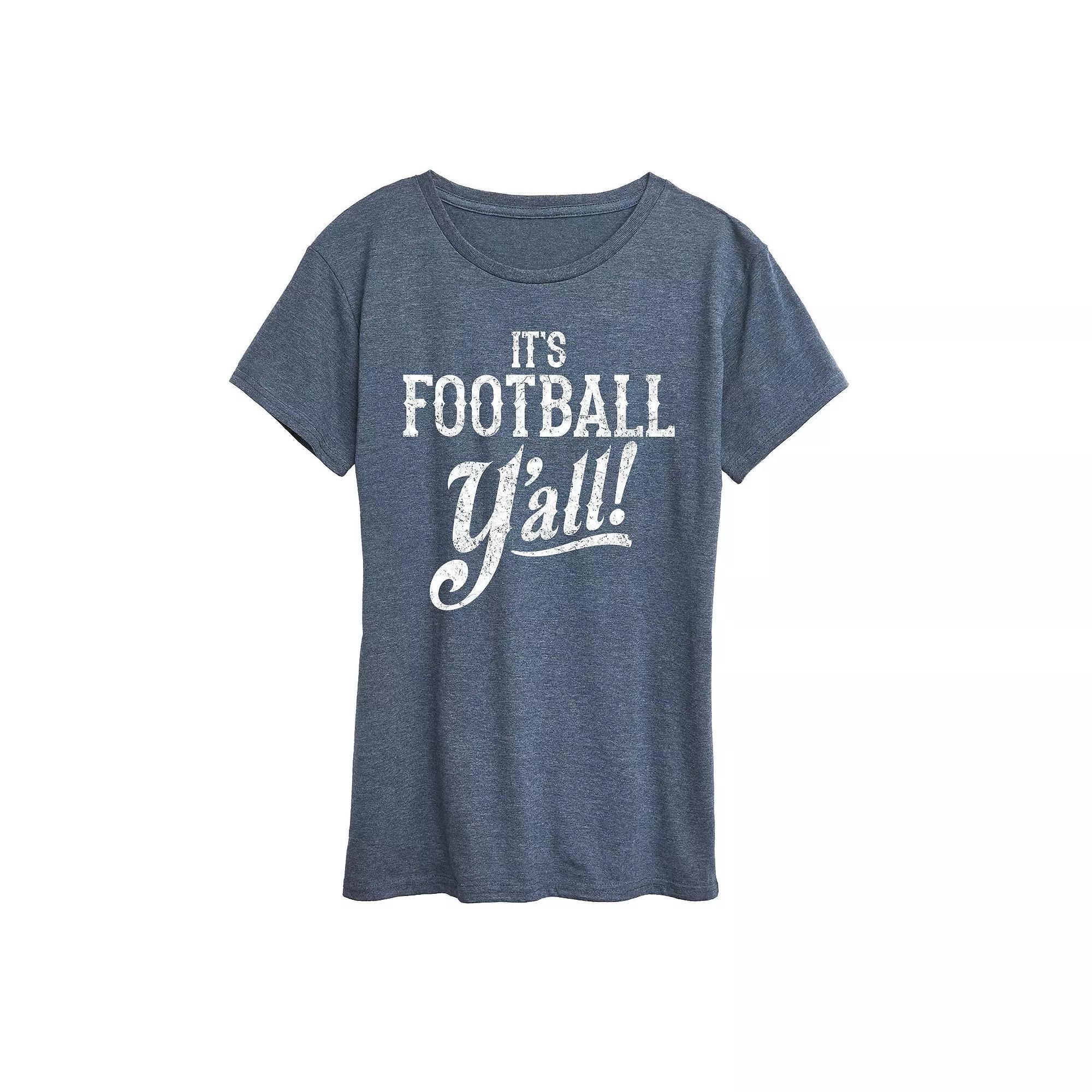 Womens Its Football Yall Graphic Tee, Girls Product Image