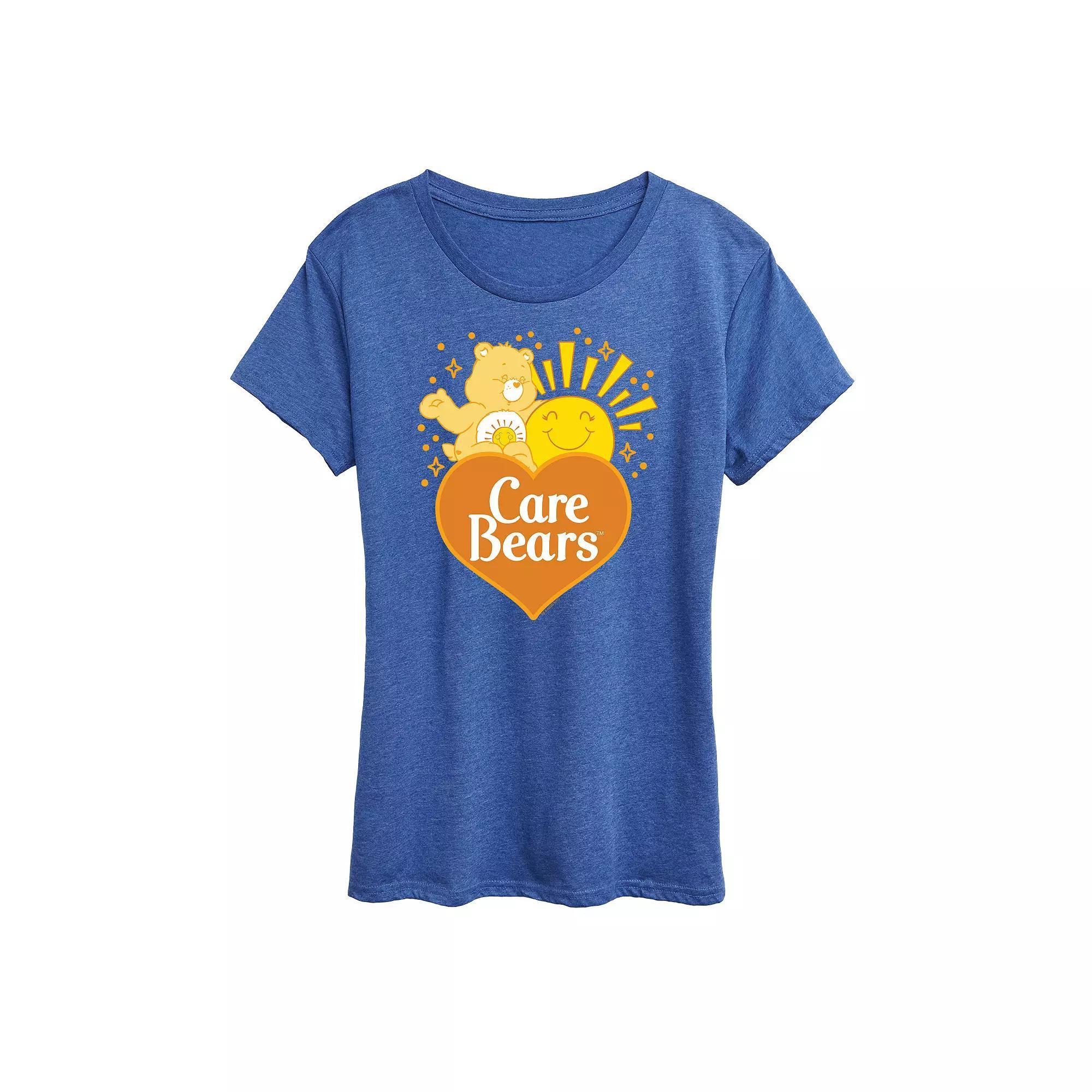 Womens Care Bears Funshine Logo Graphic Tee Heather Grey Product Image