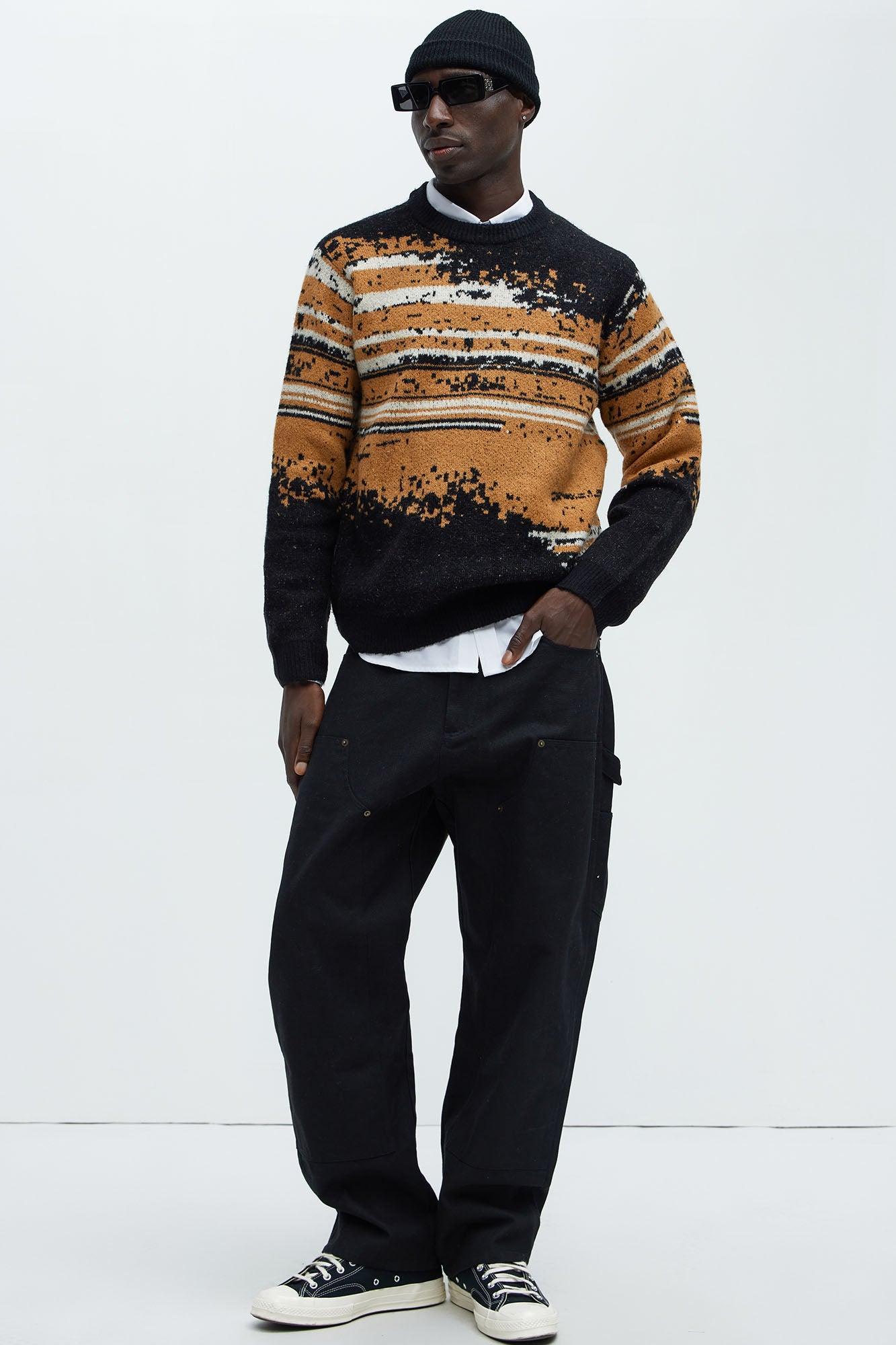 Smyth Crewneck Sweater - Brown Combo Product Image