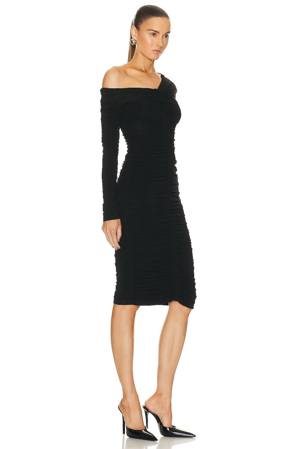 Womens Ruched Jersey Midi-Dress Product Image