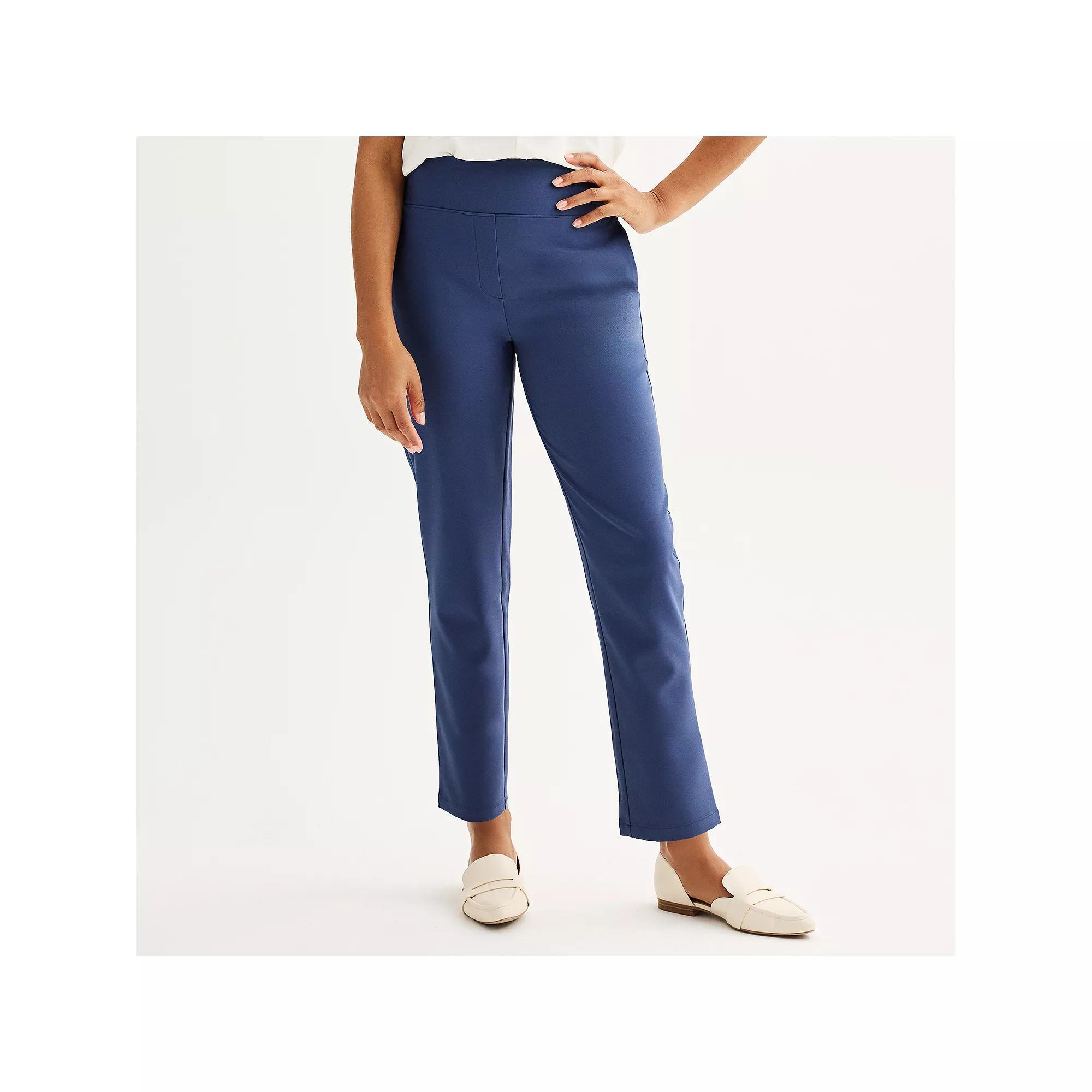 Womens Nine West Pull-On Straight Ankle Pants Product Image