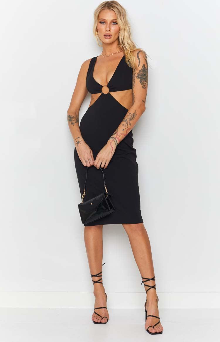 Valley Midi Dress Black Product Image