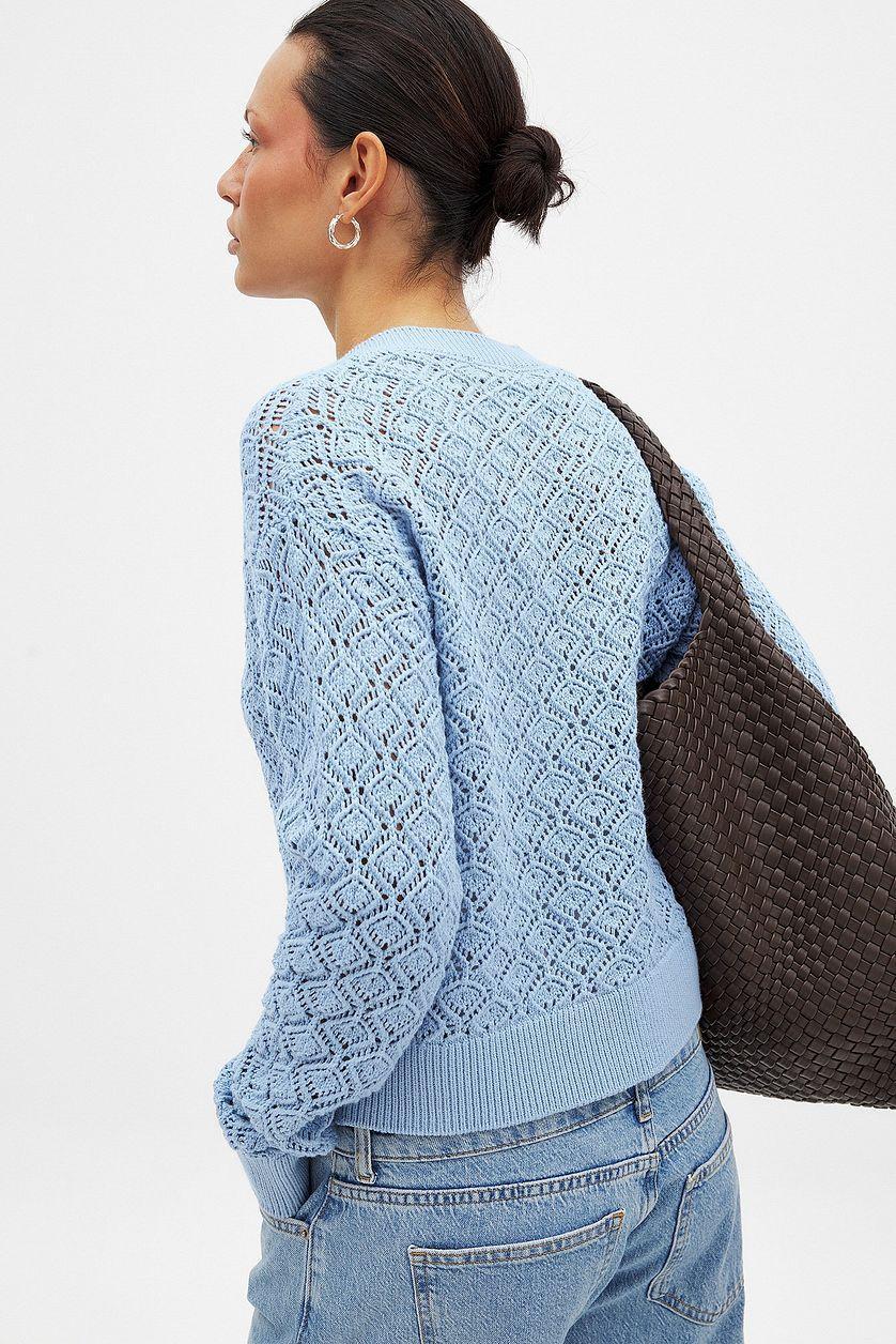 Knitted Pointelle Cardigan Product Image