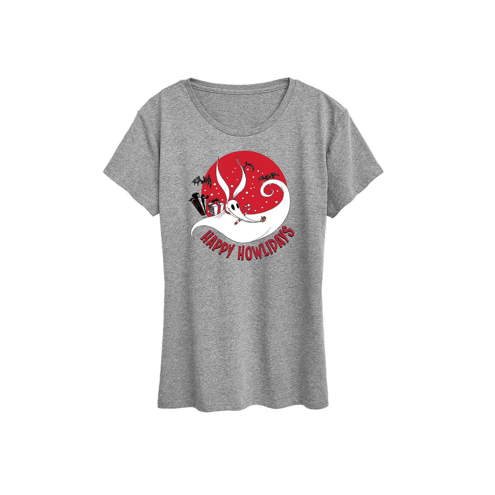Disneys Nightmare Before Christmas Womens Zero Graphic Tee, Girls Grey Gray Product Image