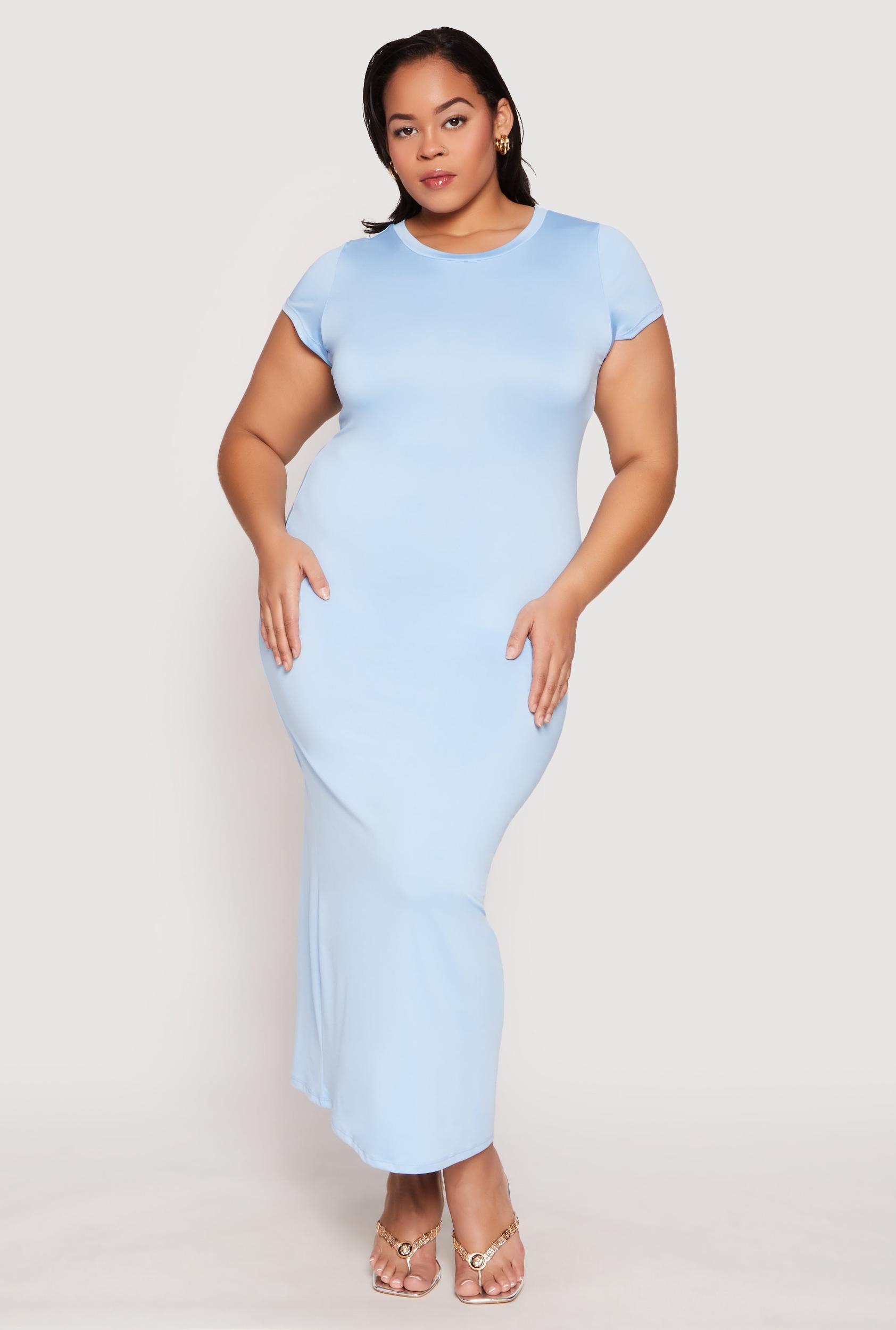 Womens Plus Size Slit Back Maxi Dress Product Image