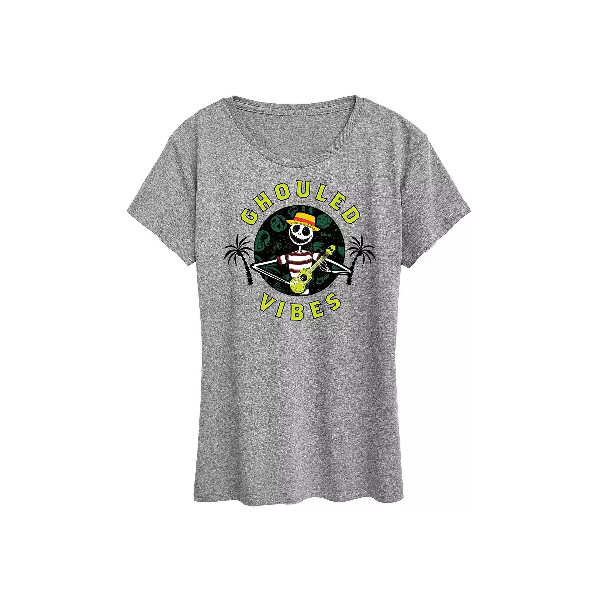 Disneys Nightmare Before Christmas Womens Summer Ghouled Vibes Graphic Tee Product Image