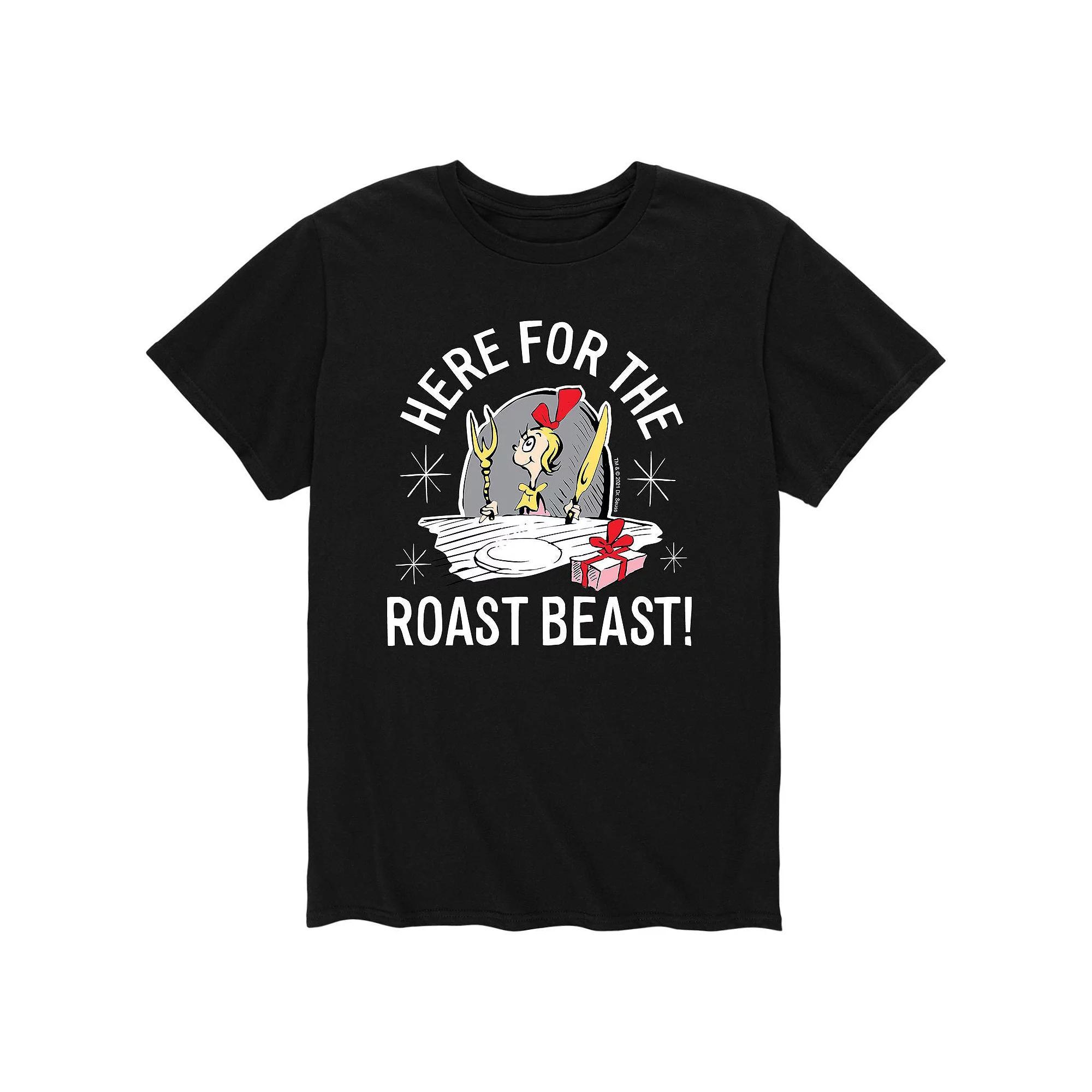 Mens Dr. Seuss The Grinch Here For The Roast Beast! Tee Product Image
