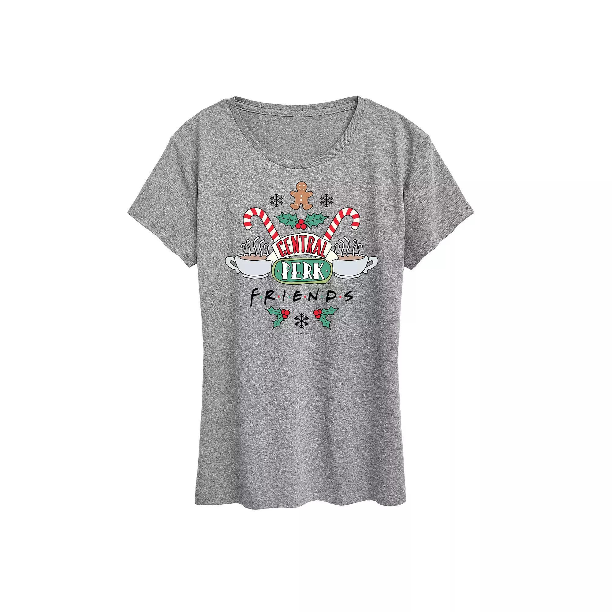 Womens Friends Holiday Central Perk Graphic Tee, Girls Product Image