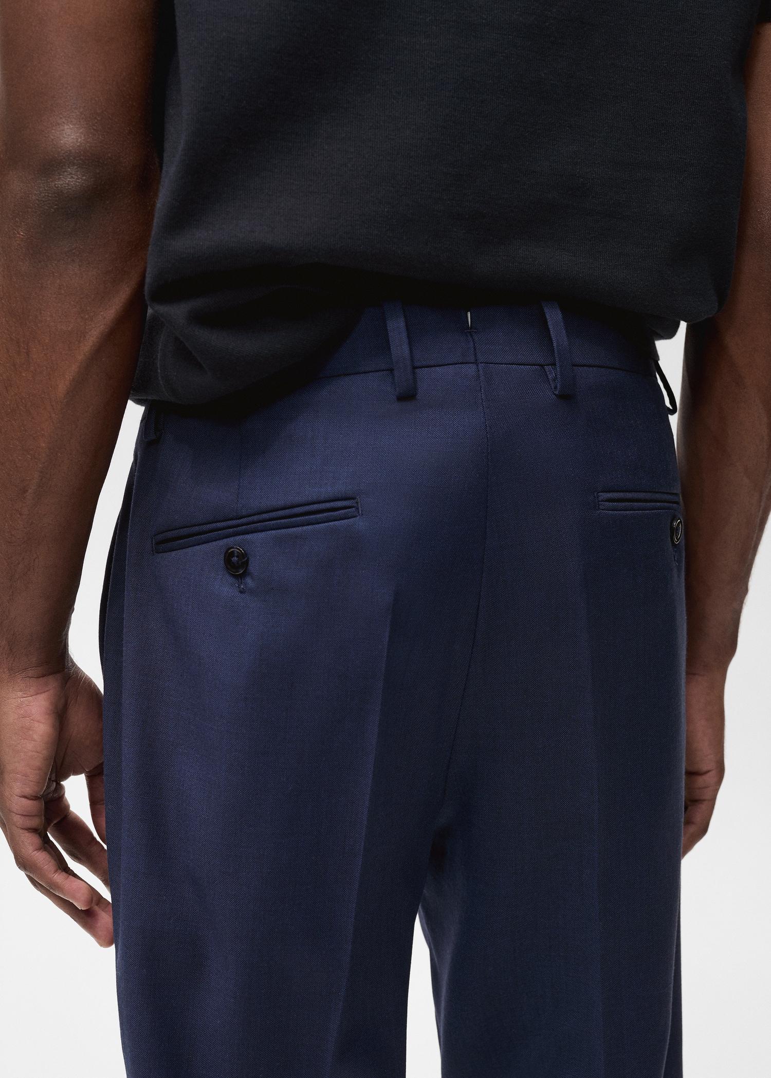 Turin 100% virgin wool suit pants - Men | MANGO USA Product Image