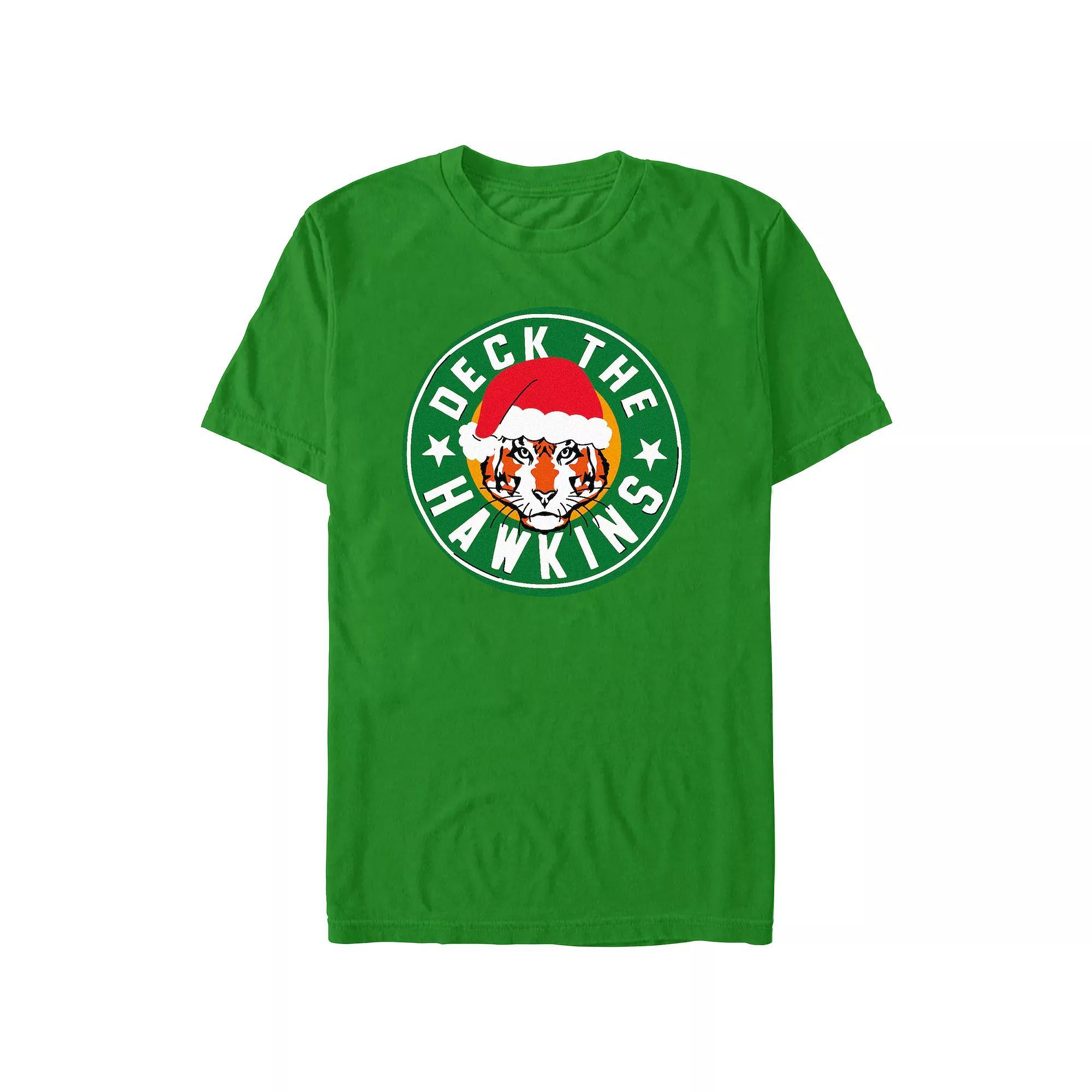 Men's Stranger Things Deck The Hawkins Graphic Tee, Size: XXL, Kelly Product Image