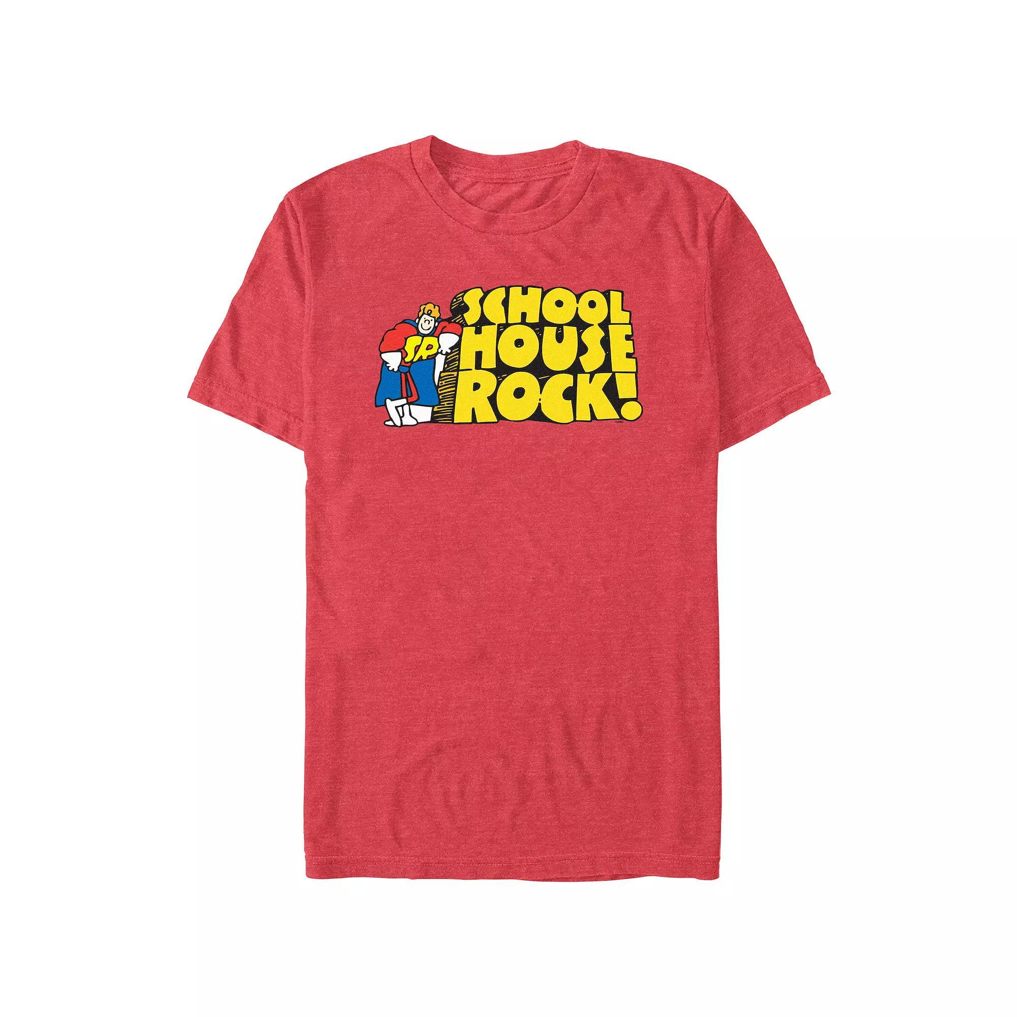 Men's Schoolhouse Rock! Schoolhouse Rocky Graphic Tee, Size: XS, Red Grey Product Image