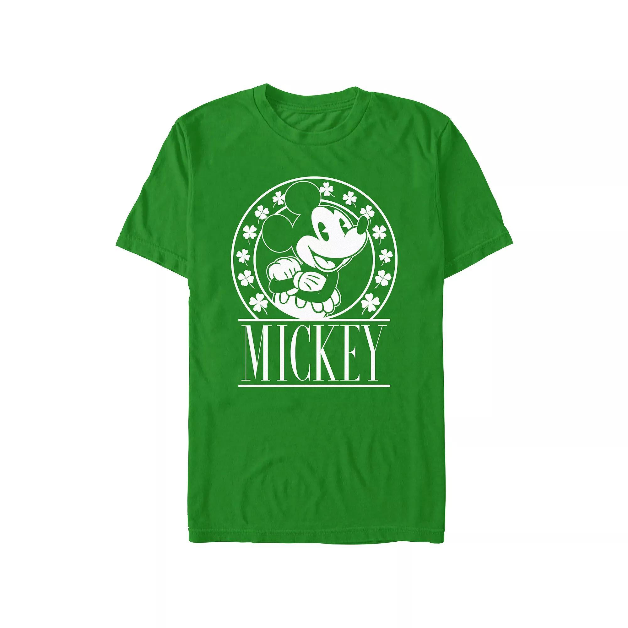 Disney's Mickey Mouse Lucky Stamp Men's Graphic Tee, Size: Small, Kelly Grey Product Image