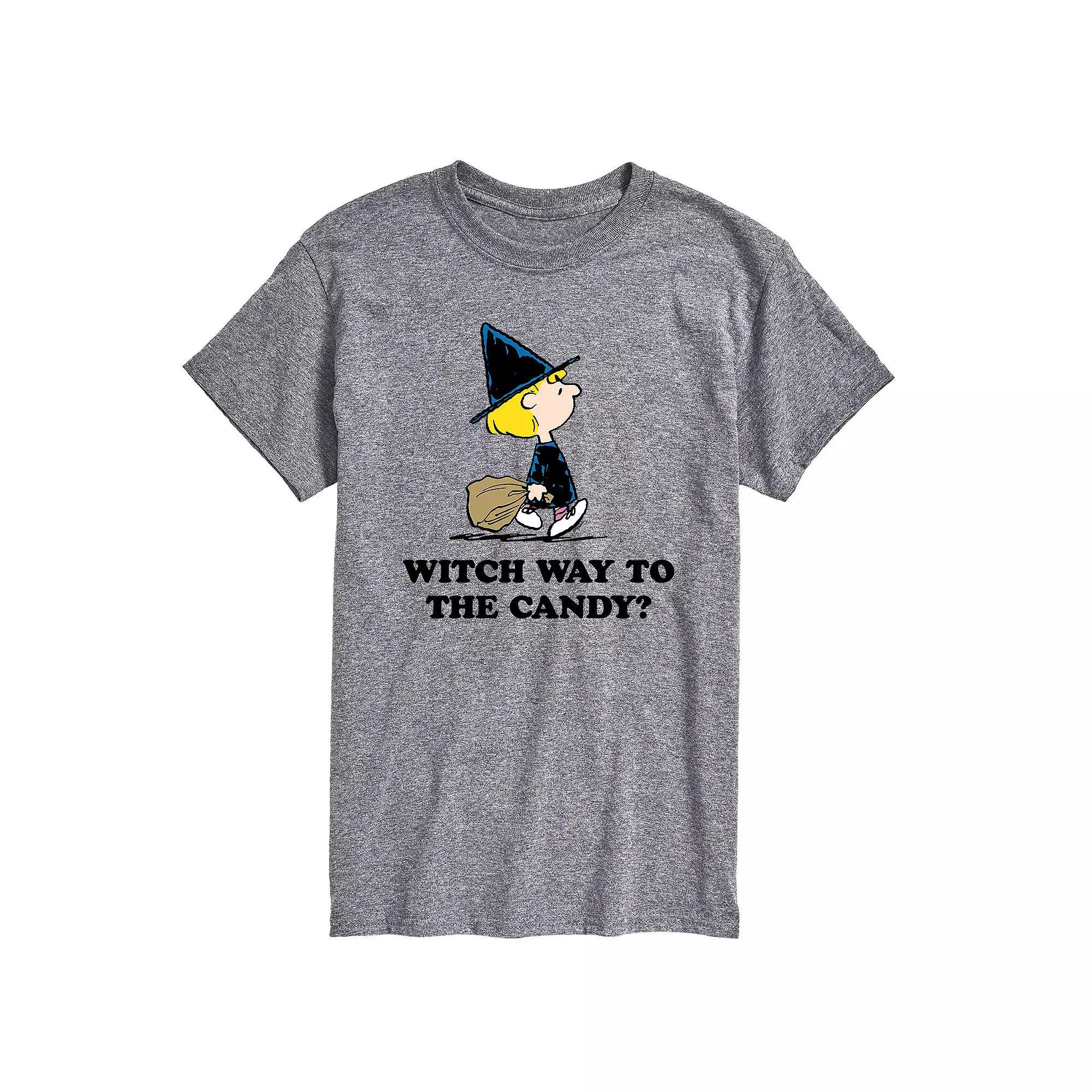 Mens Peanuts Witch Way Candy Tee Product Image