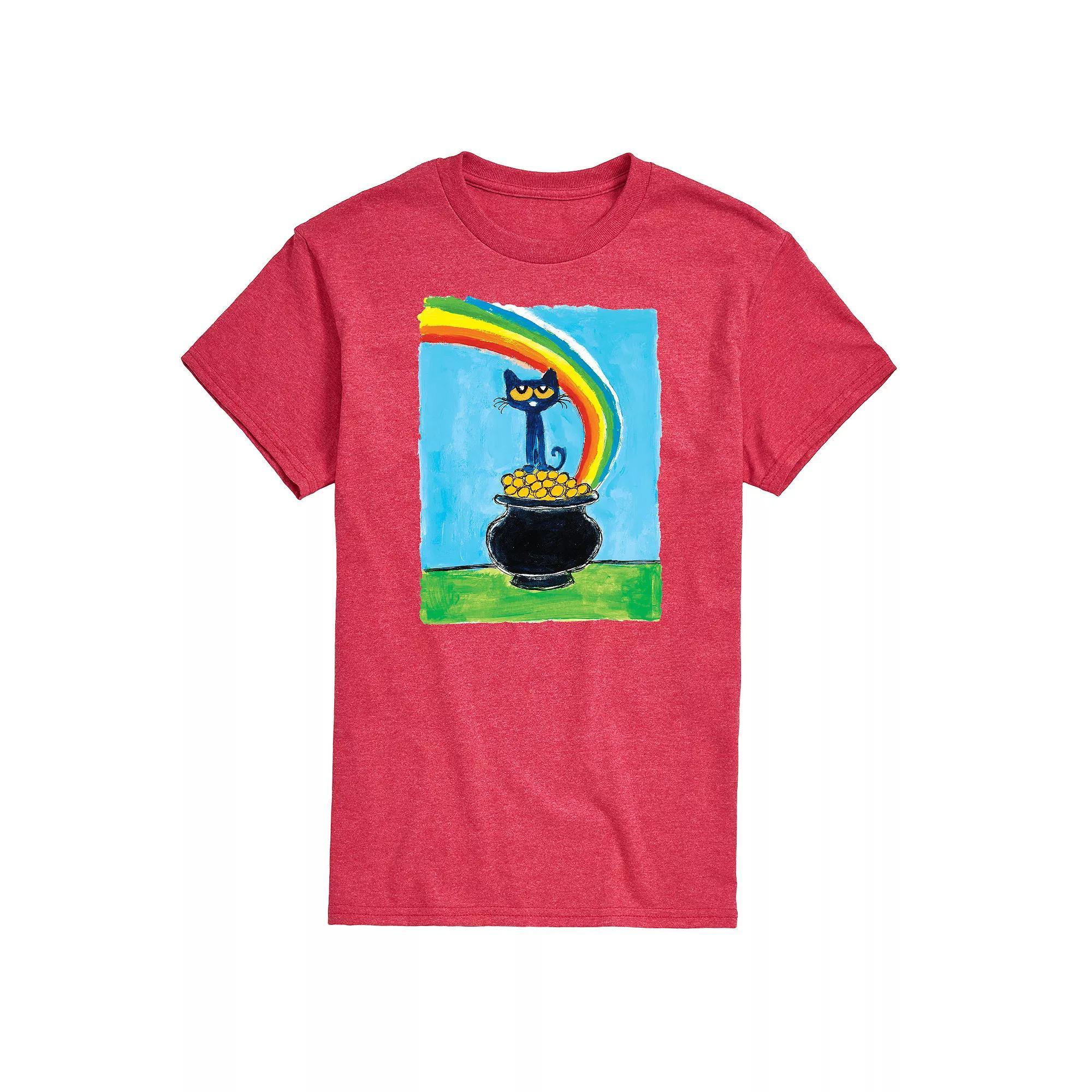 Mens Pete The Cat Rainbow Pot Of Gold Tee Product Image