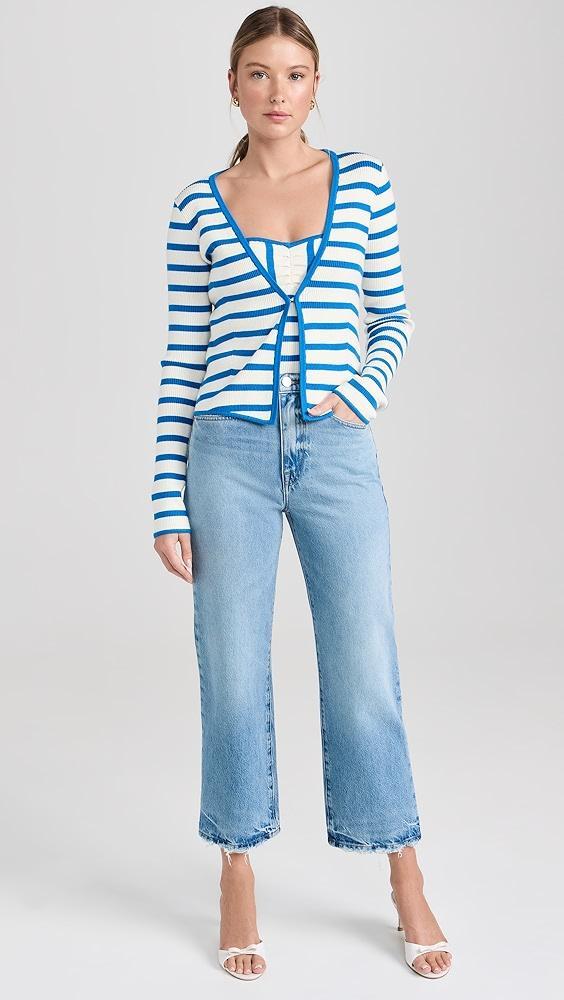 Favorite Daughter Twisted Knitted Bustier Top | Shopbop Product Image