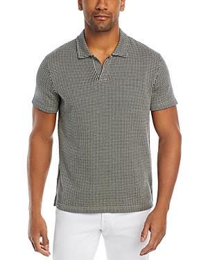 The Mens Store at Bloomingdales Houndstooth Cotton Knit Polo Shirt - Exclusive Product Image
