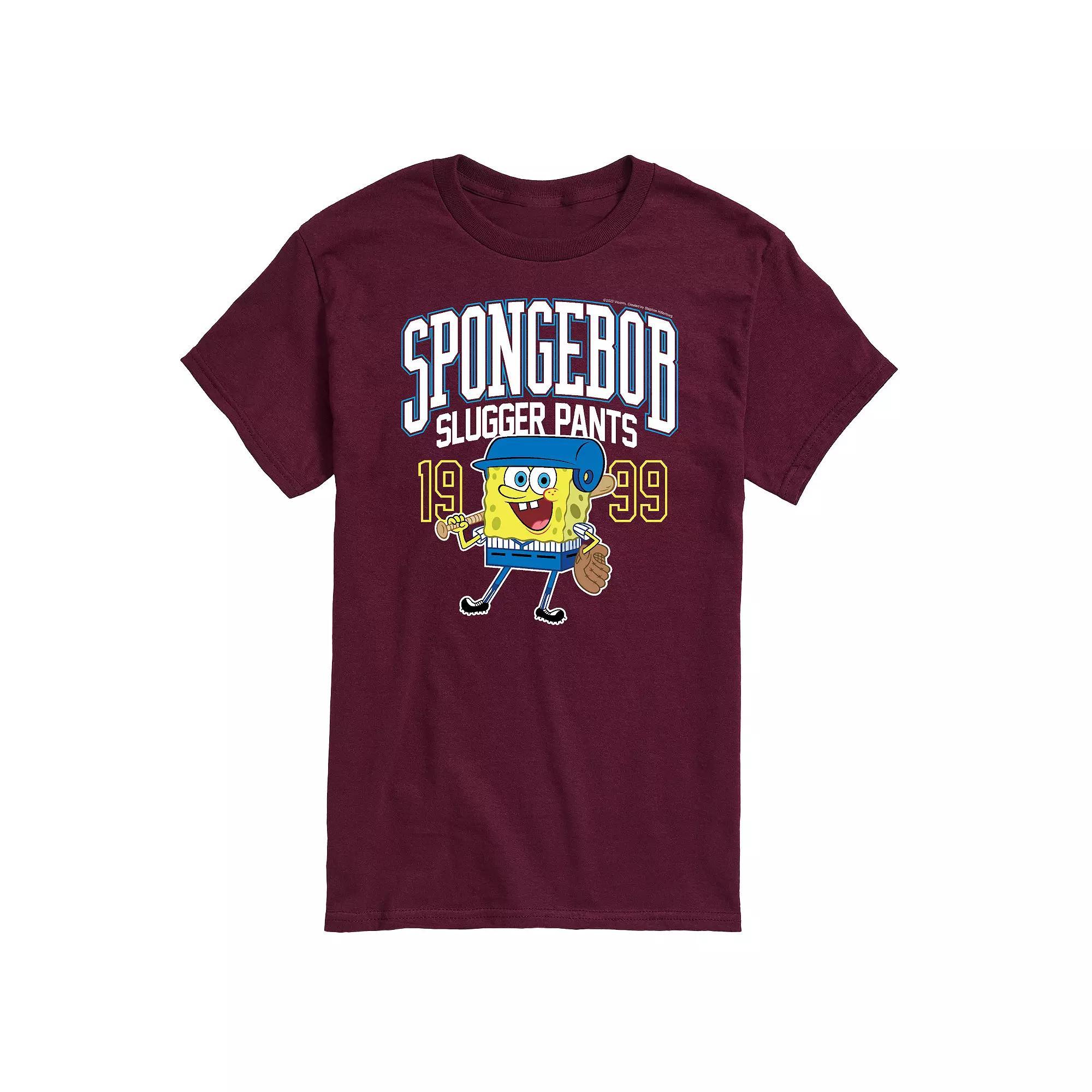Mens SpongeBob SquarePants Slugger Pants Tee Product Image