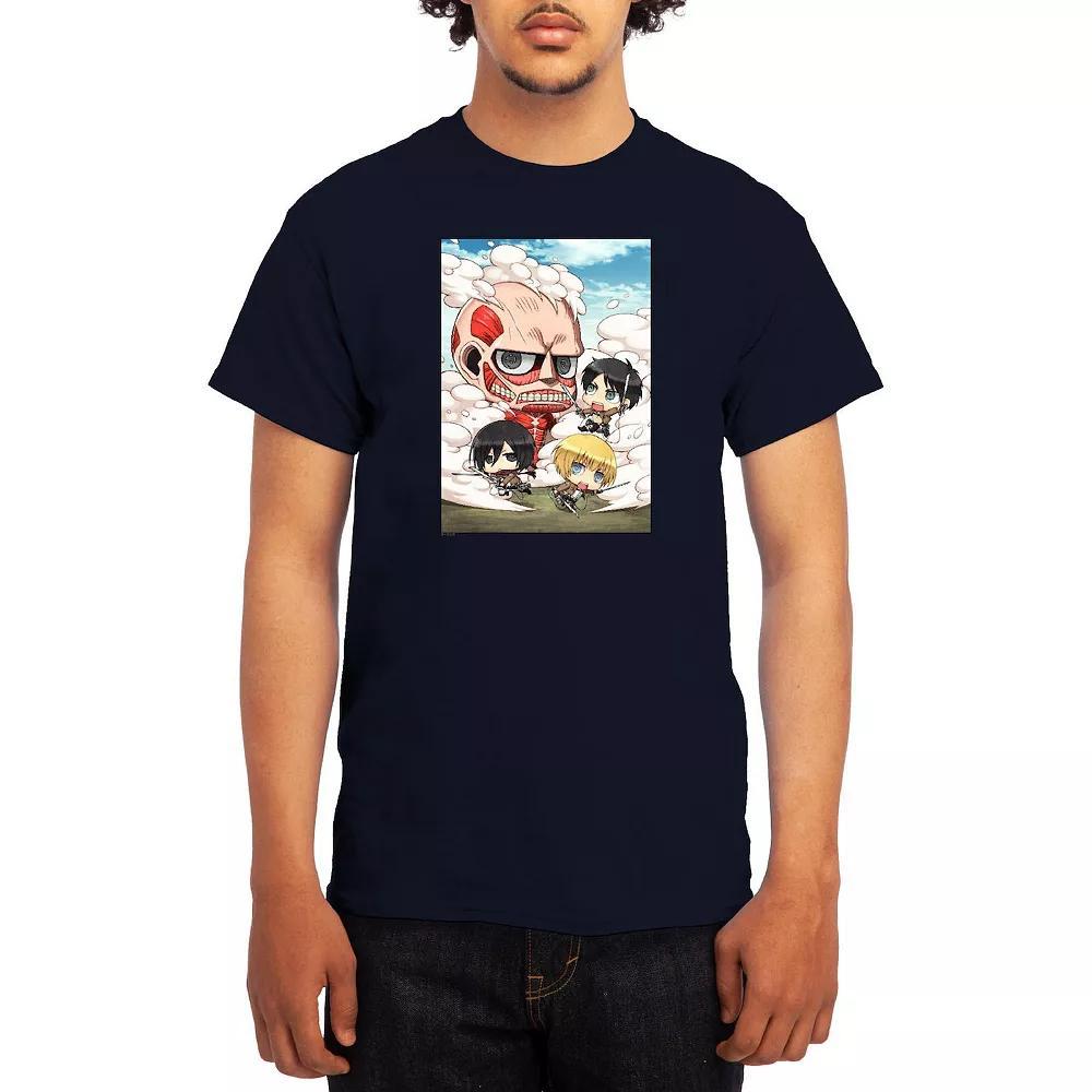 Men's Attack on Titan Distressed Cadet Corp Emblem Tee, Boy's, Size: XXL, Royal Blue Product Image