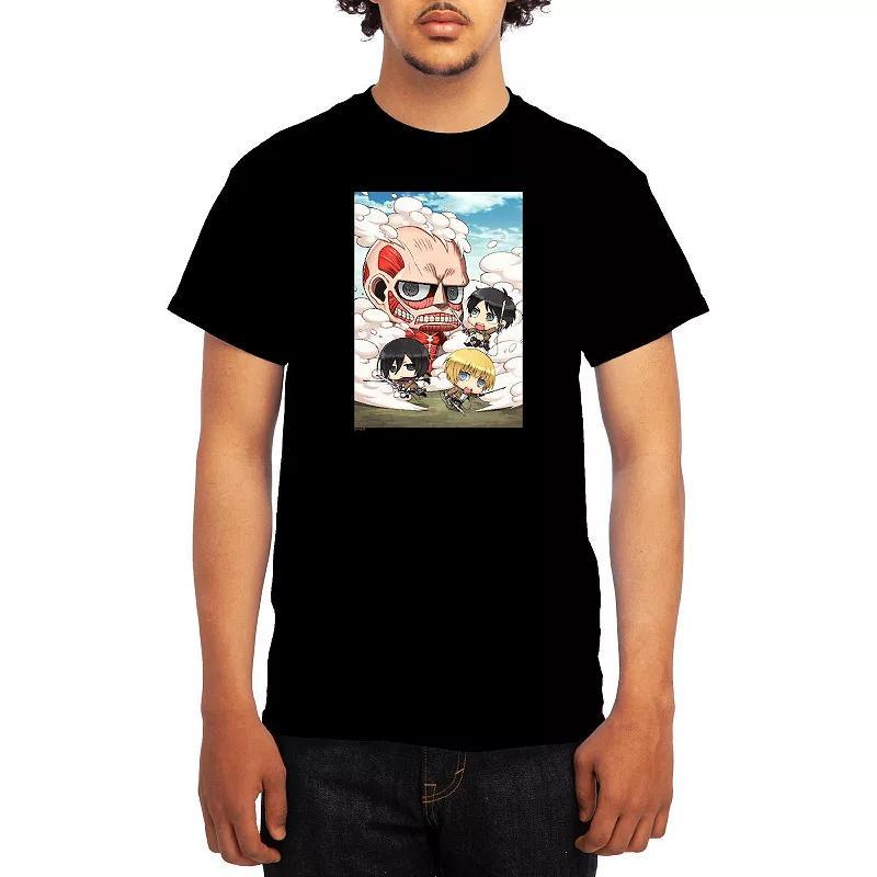 Mens Attack on Titan Group Chibi Poster Tee, Boys Product Image