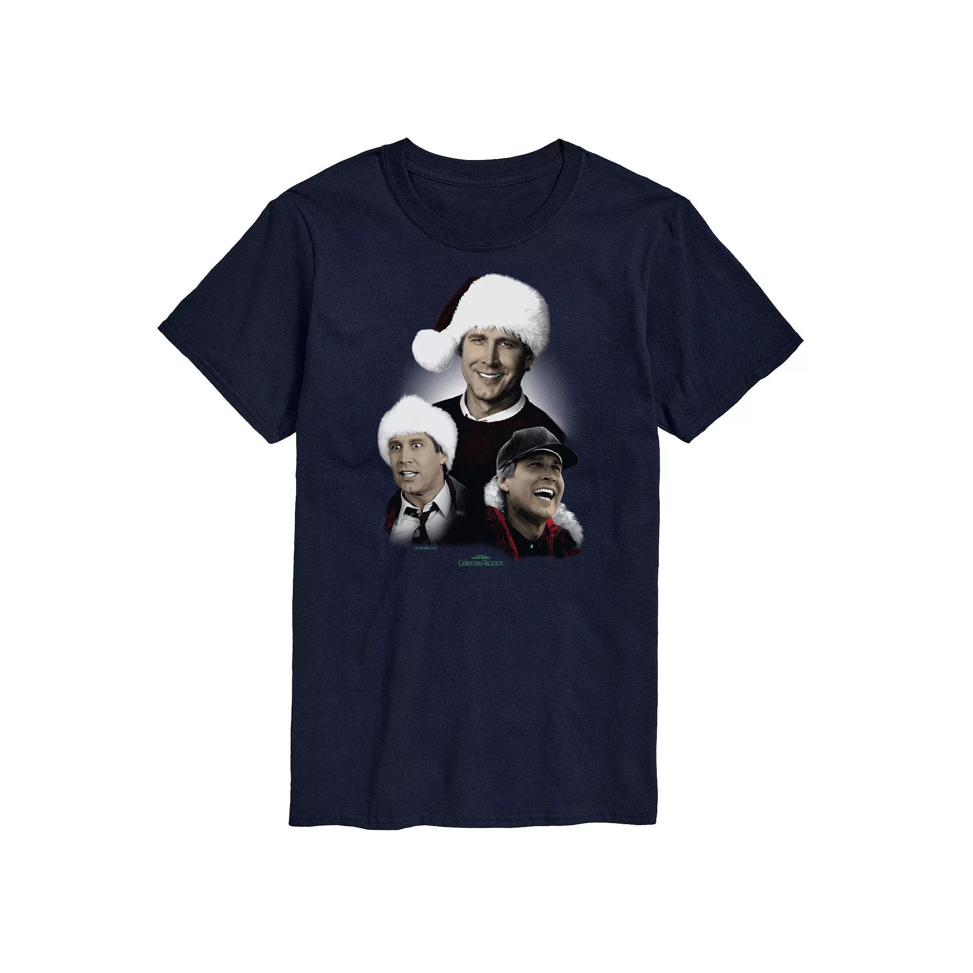 Mens National Lampoons Christmas Vacation Holiday Card Graphic Tee Product Image