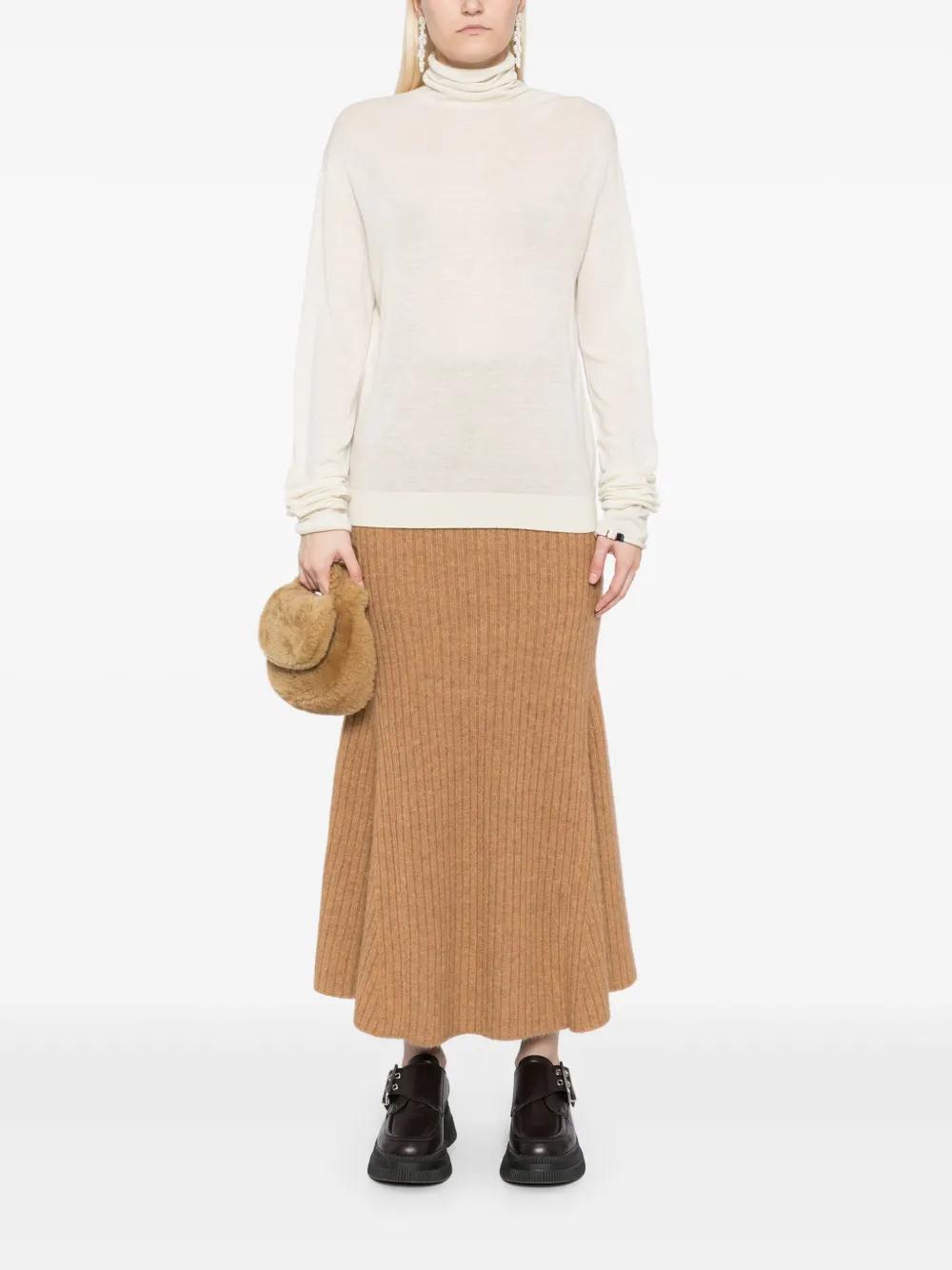 EXTREME CASHMERE Thunder Knitted Top In Neutrals Product Image