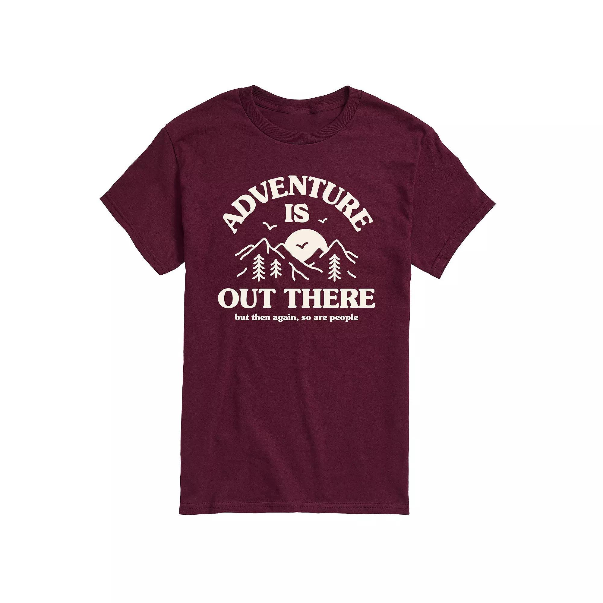 Mens Adventure Is Out There So Are People Graphic Tee Product Image