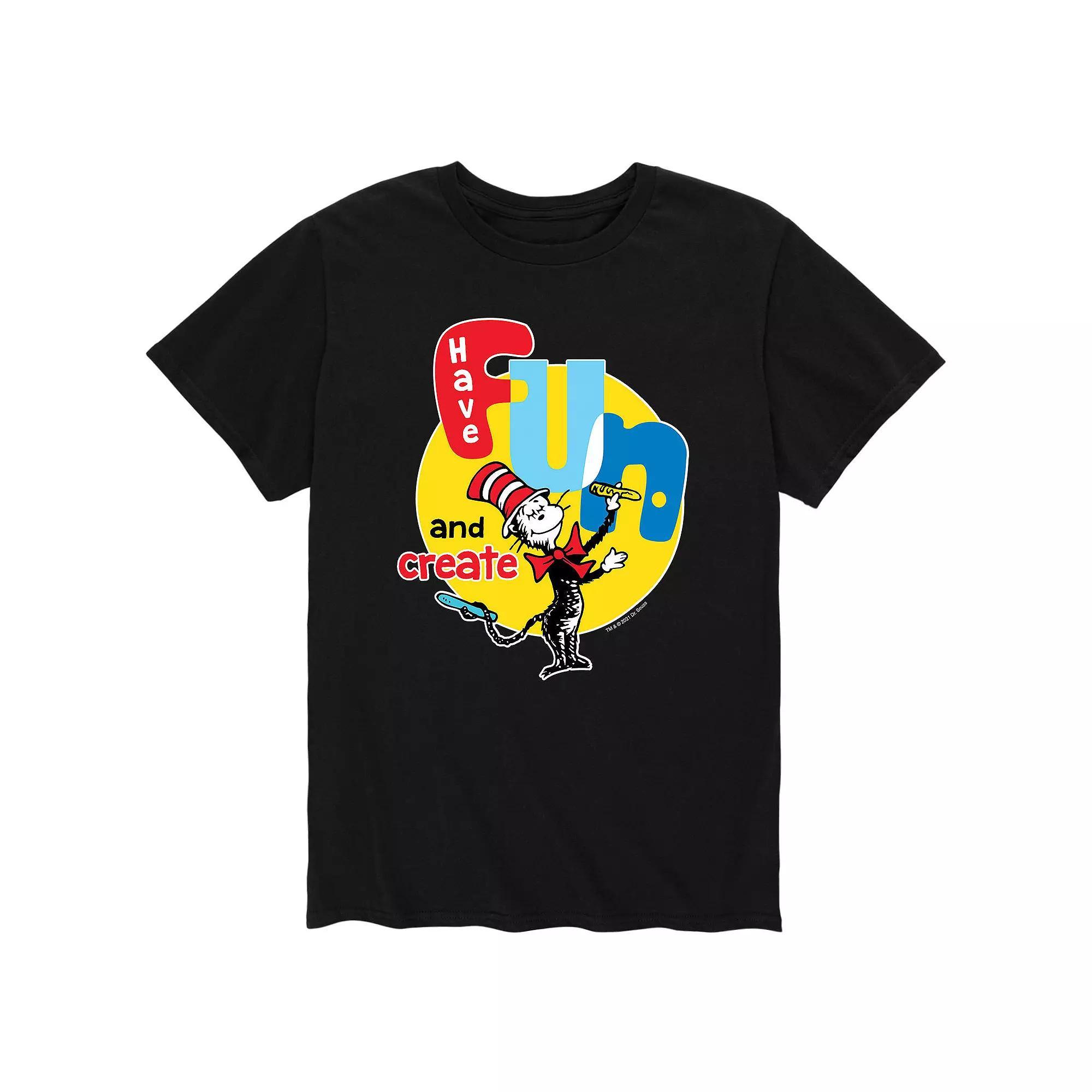 Big & Tall Dr Seuss Have Fun Create, Mens Grey Product Image