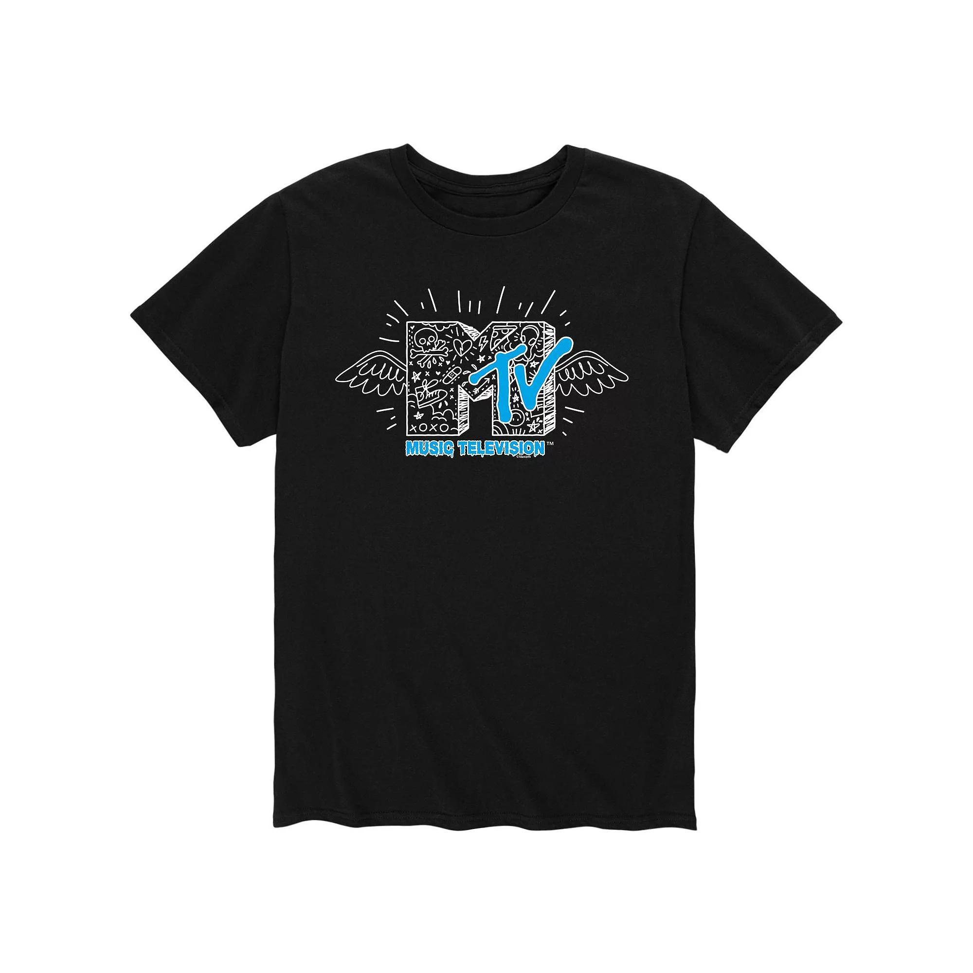 Mens MTV Doodle Logo Tee Product Image