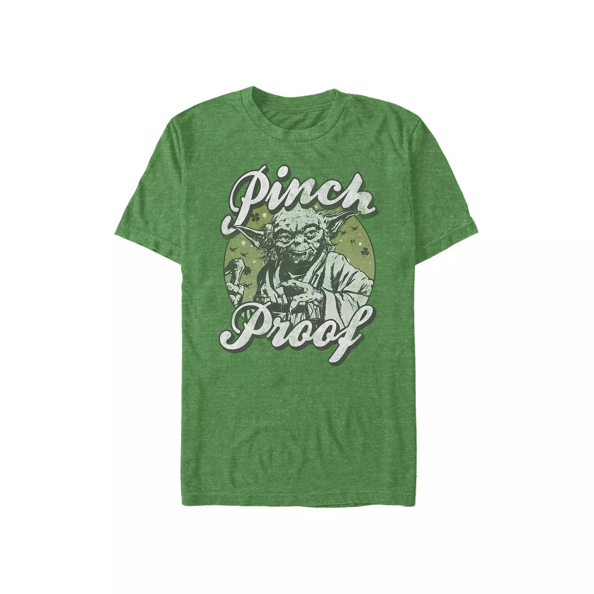 Big & Tall Star Wars Yoda Pinch Proof Graphic Tee, Men's, Size: Large Tall, Kelly Grey Product Image