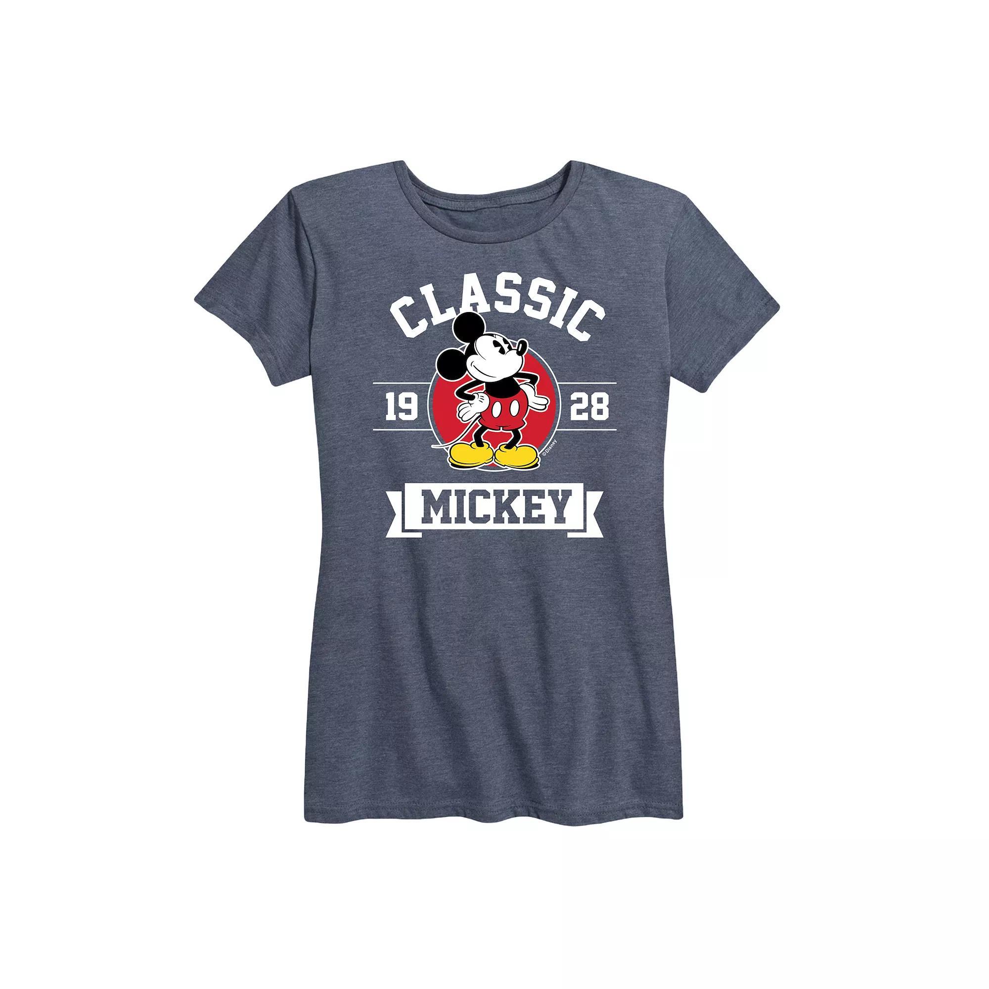 Disney's Mickey Mouse Women's Classic 1928 Graphic Tee, Size: Large, Grey Blue Product Image