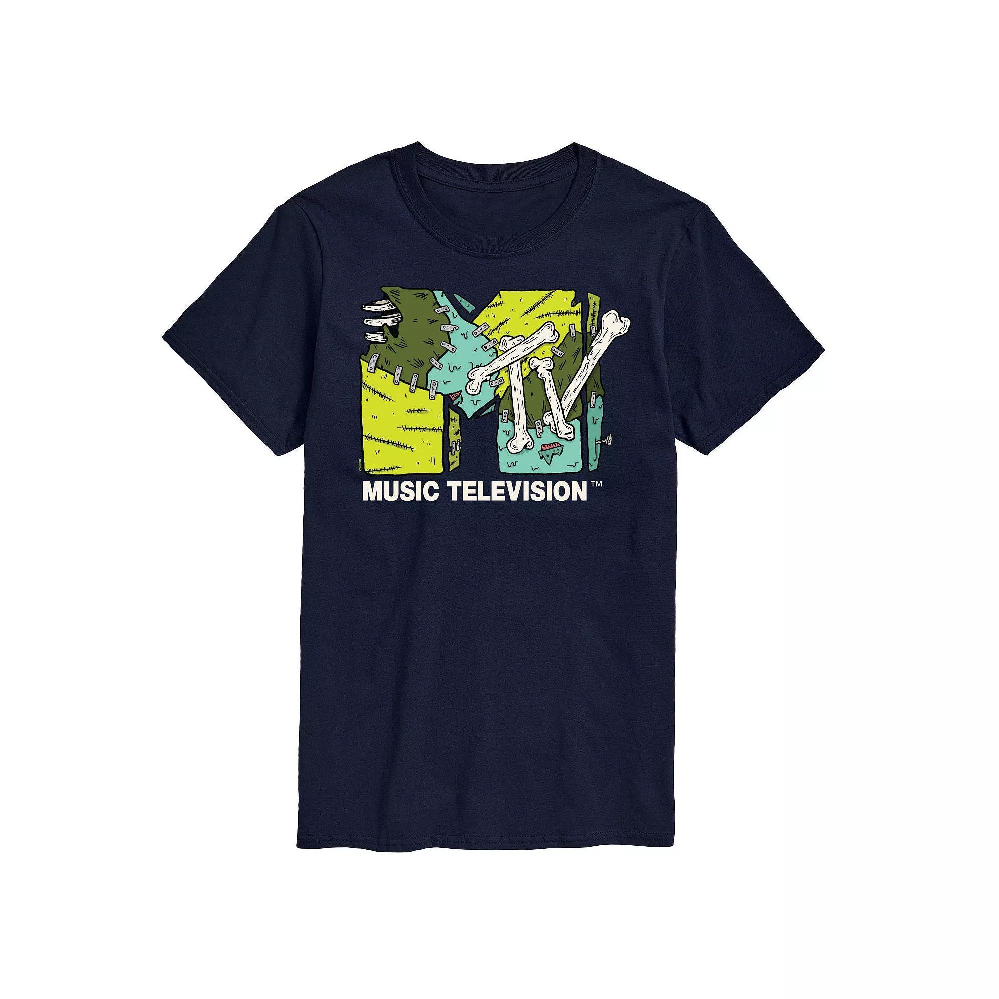 Big & Tall MTV Halloween Logo Graphic Tee, Mens Blue Product Image