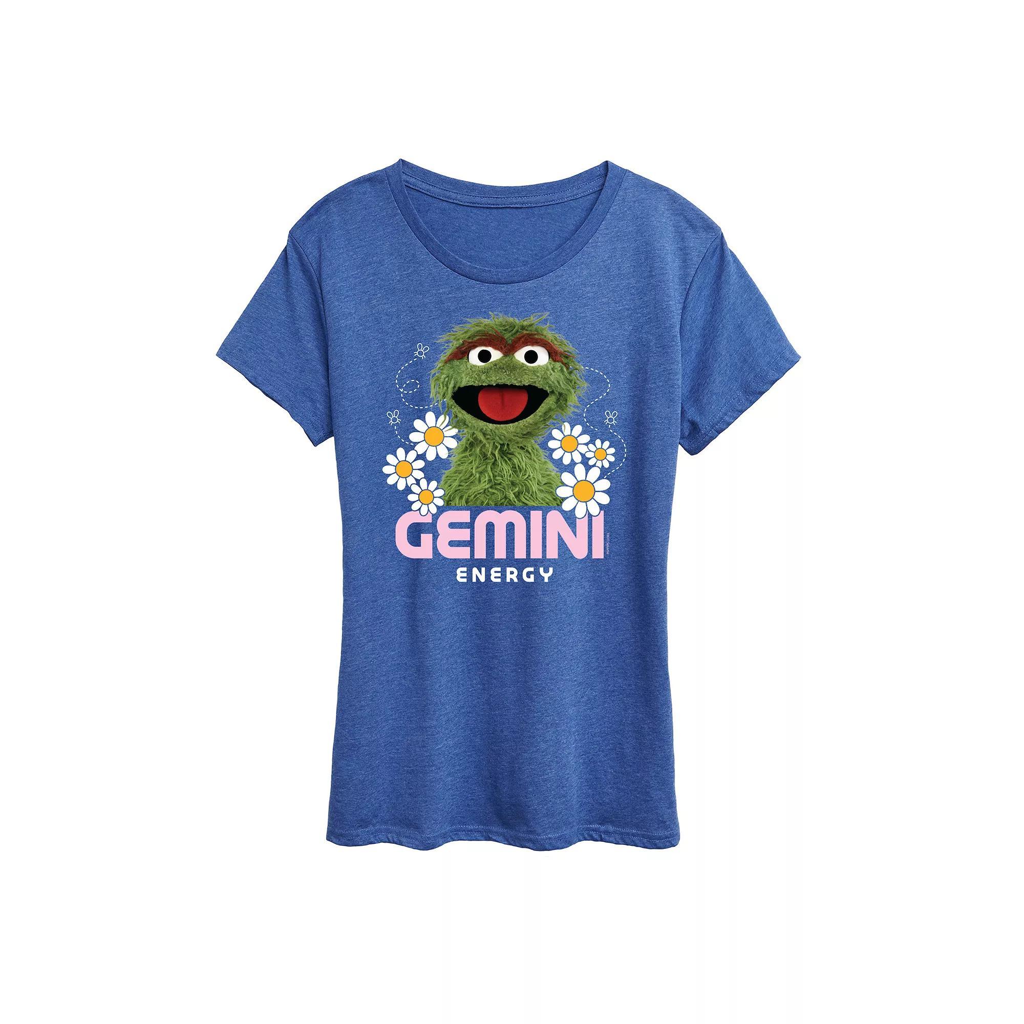 Womens Sesame Street Oscar Gemini Energy Graphic Tee Product Image