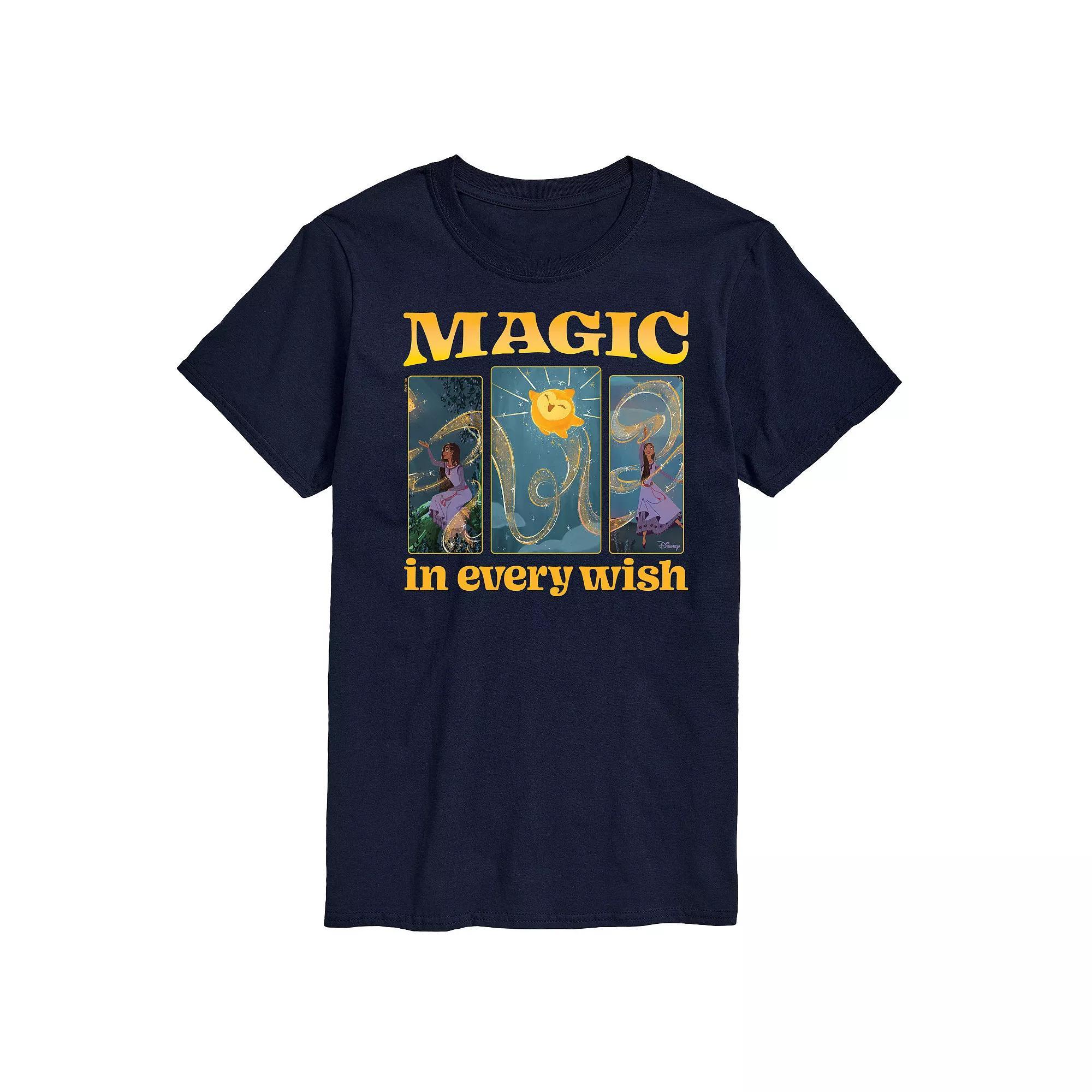 Disneys Wish Asha & Star Mens Magic In Every Wish Graphic Tee Product Image