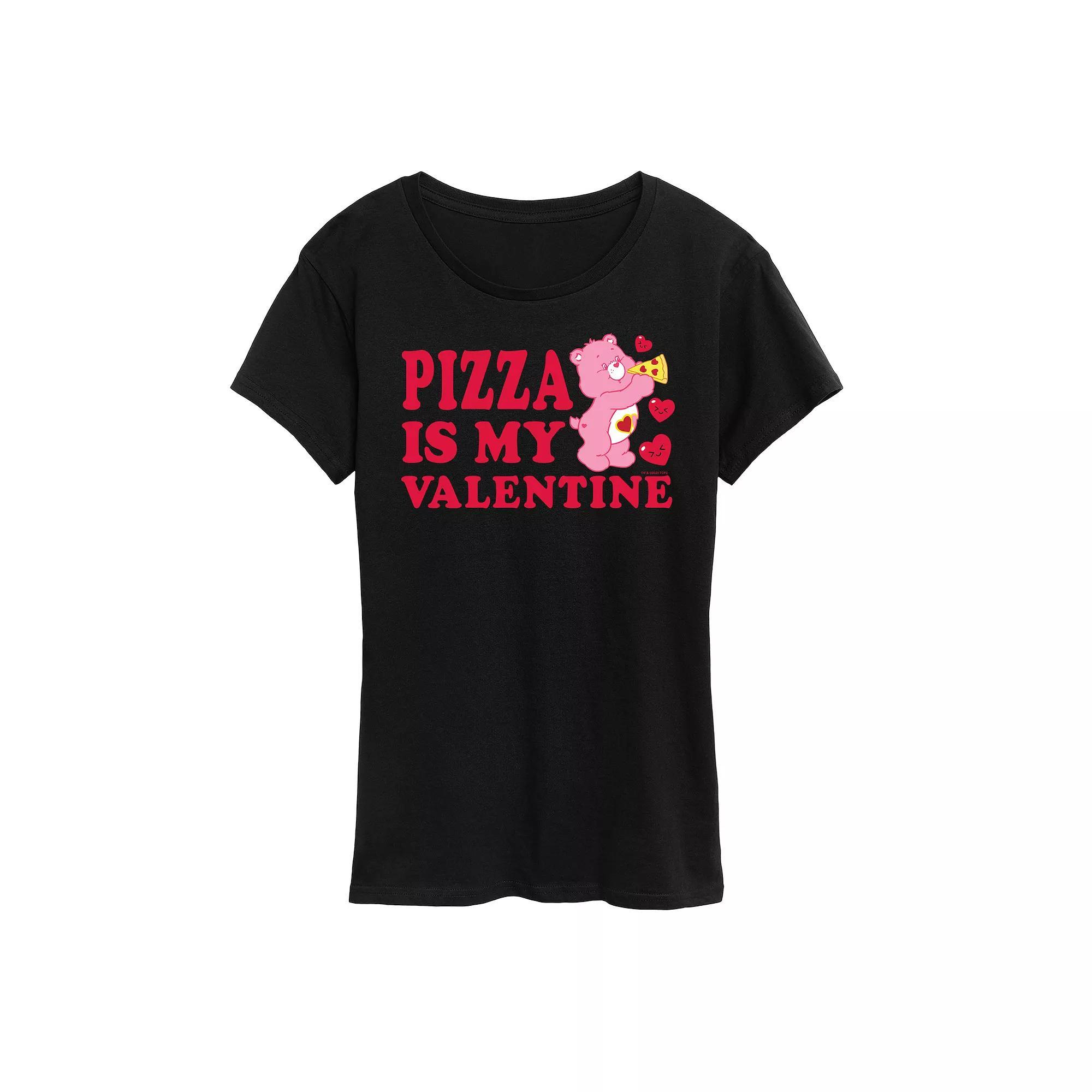 Womens Care Bears Pizza Is My Valentine Graphic Tee Product Image