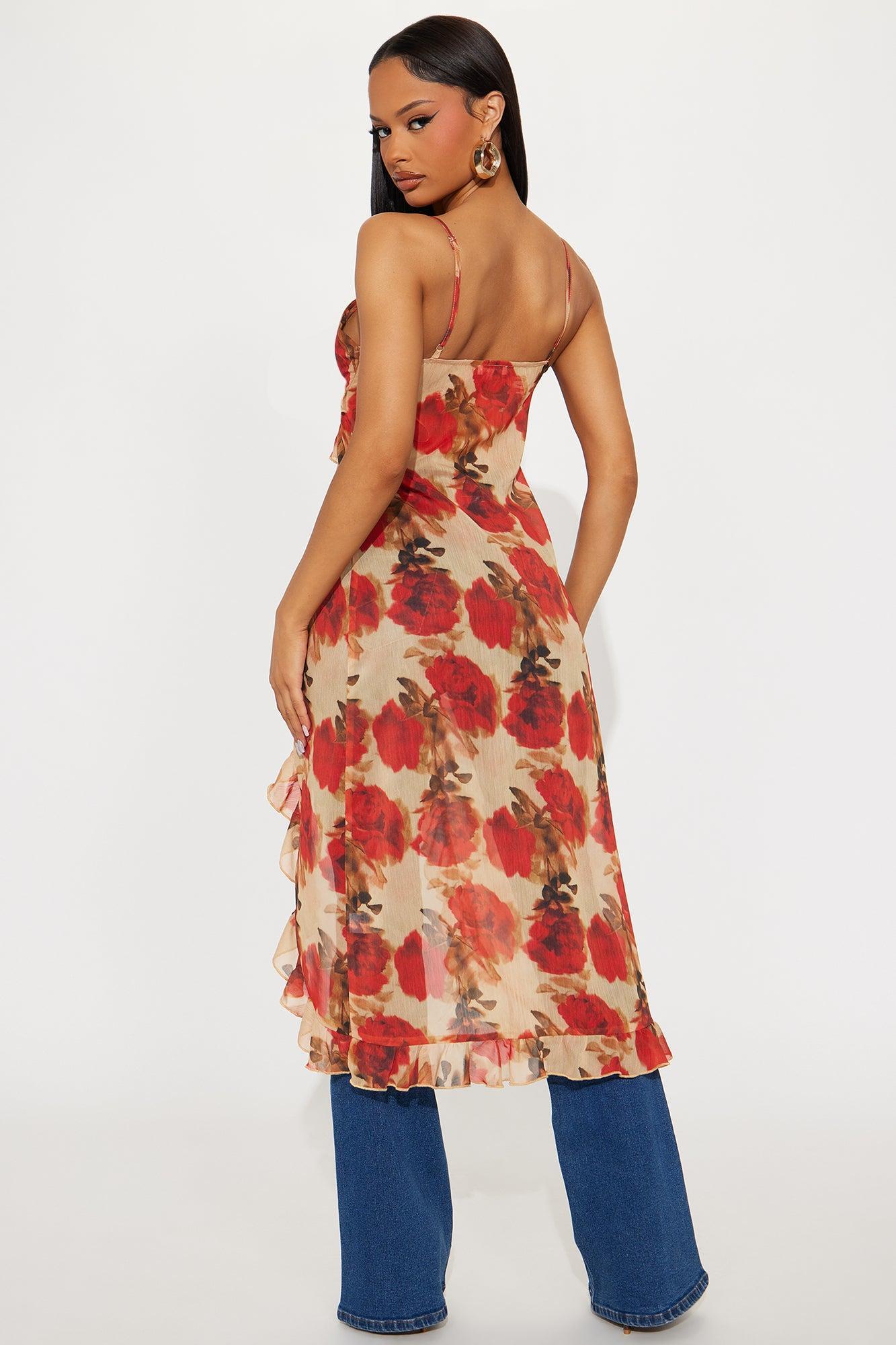 Nina Floral Chiffon Top - Multi Color Product Image