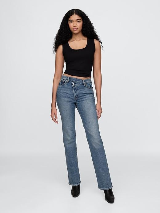 High Rise Crossover '90s Straight Jeans Product Image