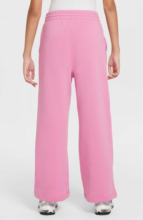 Girls 7-16 Nike Sportswear Club Fleece Wide-Leg Pants, Girl's, Size: Large, Pink Product Image