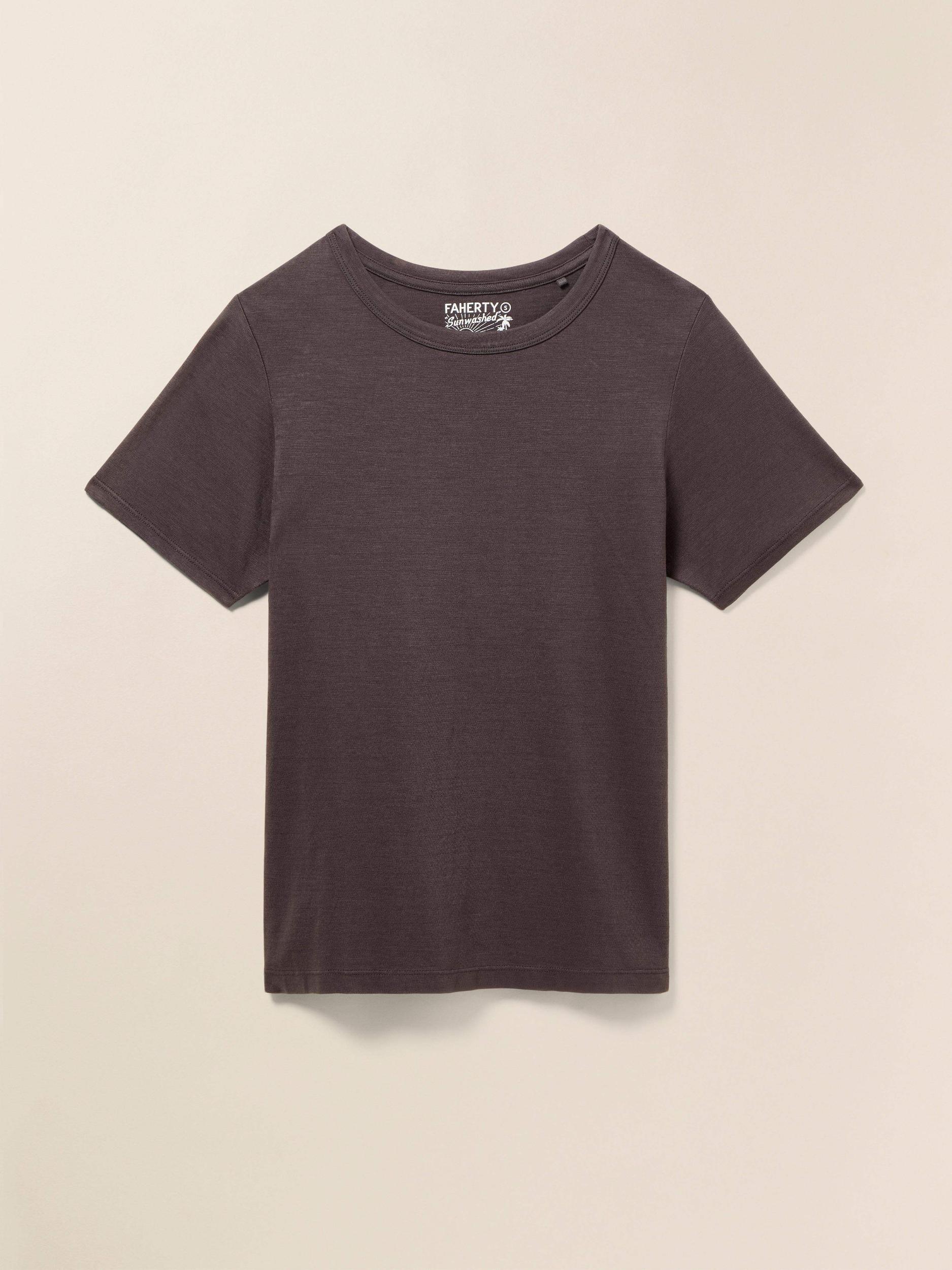 Sunwashed Crew Tee - Washed Black Female Product Image