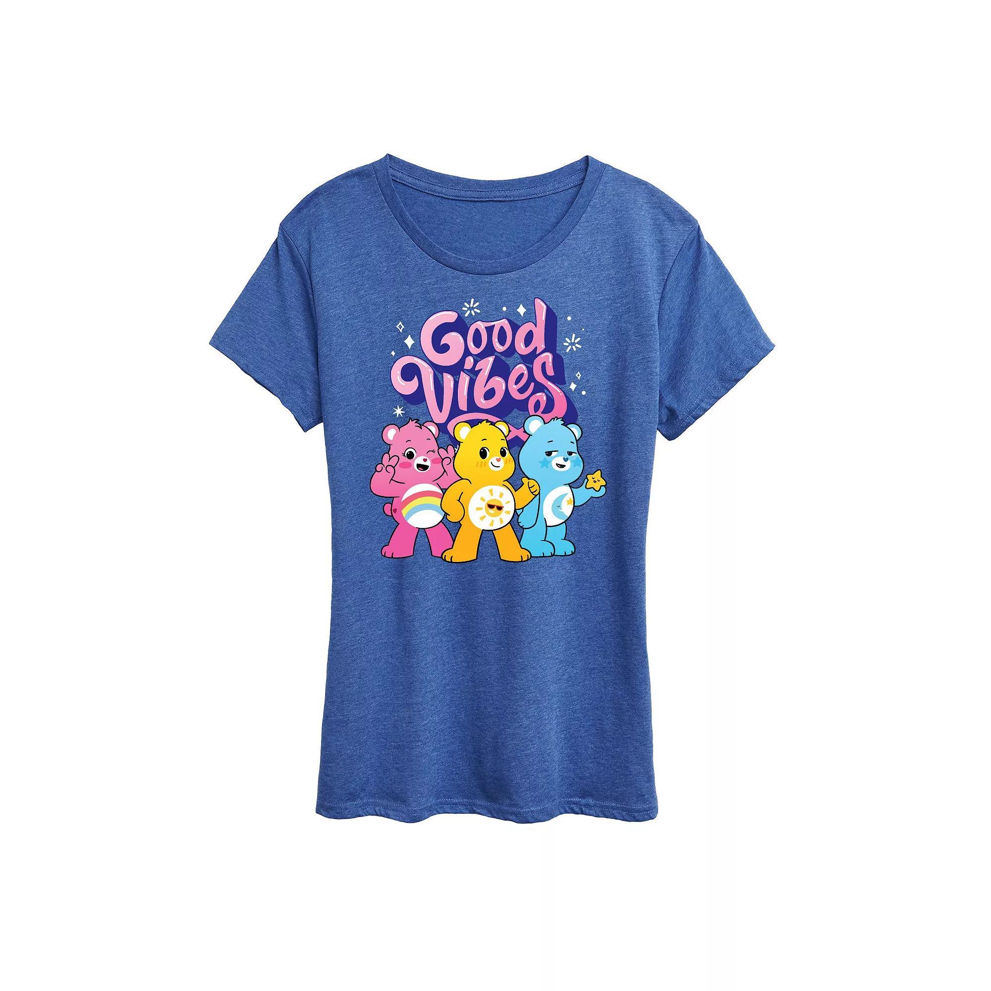 Womens Care Bears Vibes Graphic Tee, Girls Blue Product Image