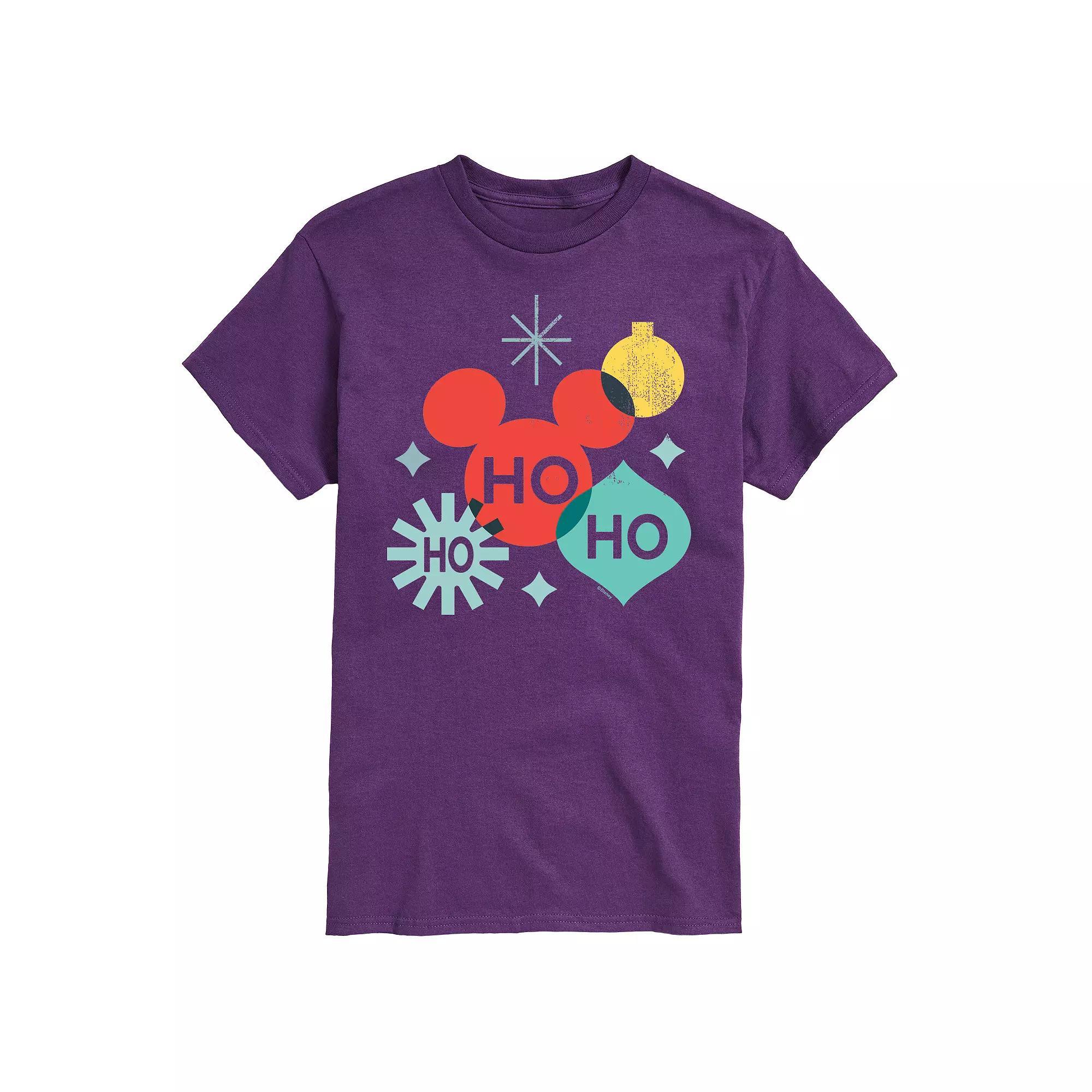Disney's Big & Tall Holiday Ho Ho Ho Shapes Graphic Tee, Men's, Size: XXL Tall, Black Product Image