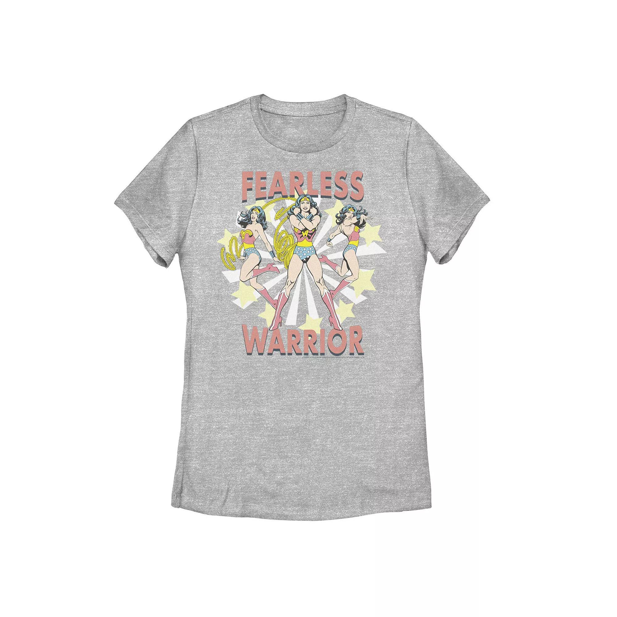 Juniors' DC Comics Wonder Woman "Fearless Warrior" Graphic Tee, Girl's, Size: Small, Athletic Grey Product Image