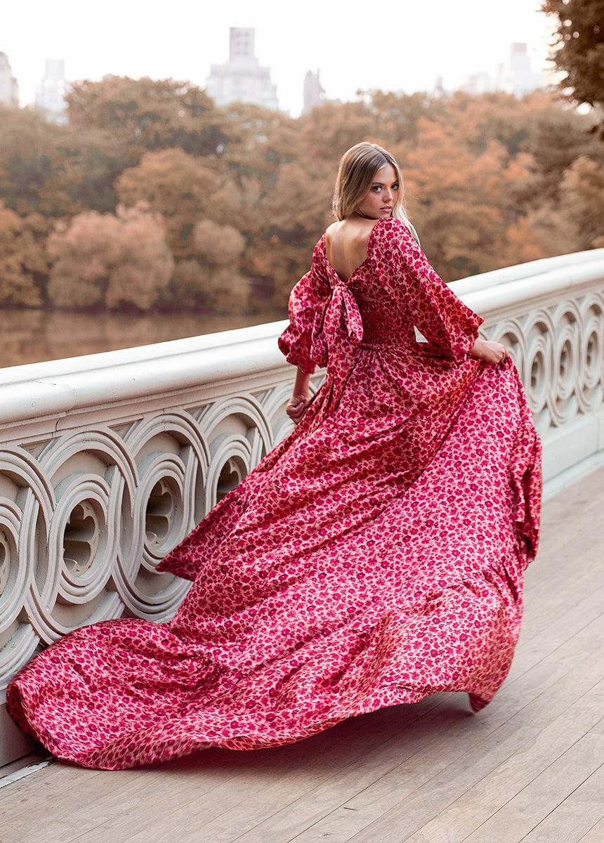 Lorna Impact Dress in Red Floral Female Product Image